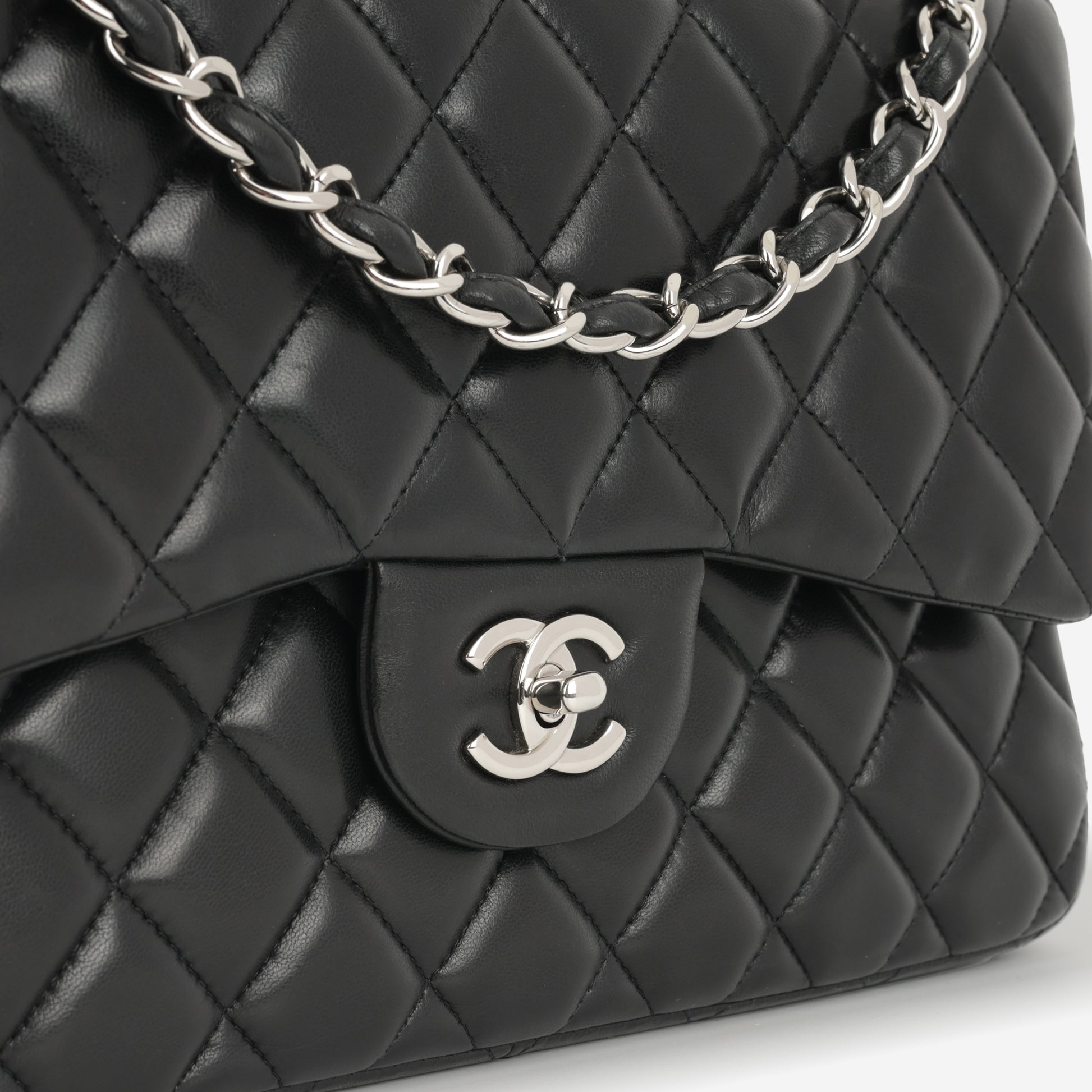 Chanel Classic Flap Bag - Jumbo Classic Flap | Silver Hardware - Bagista