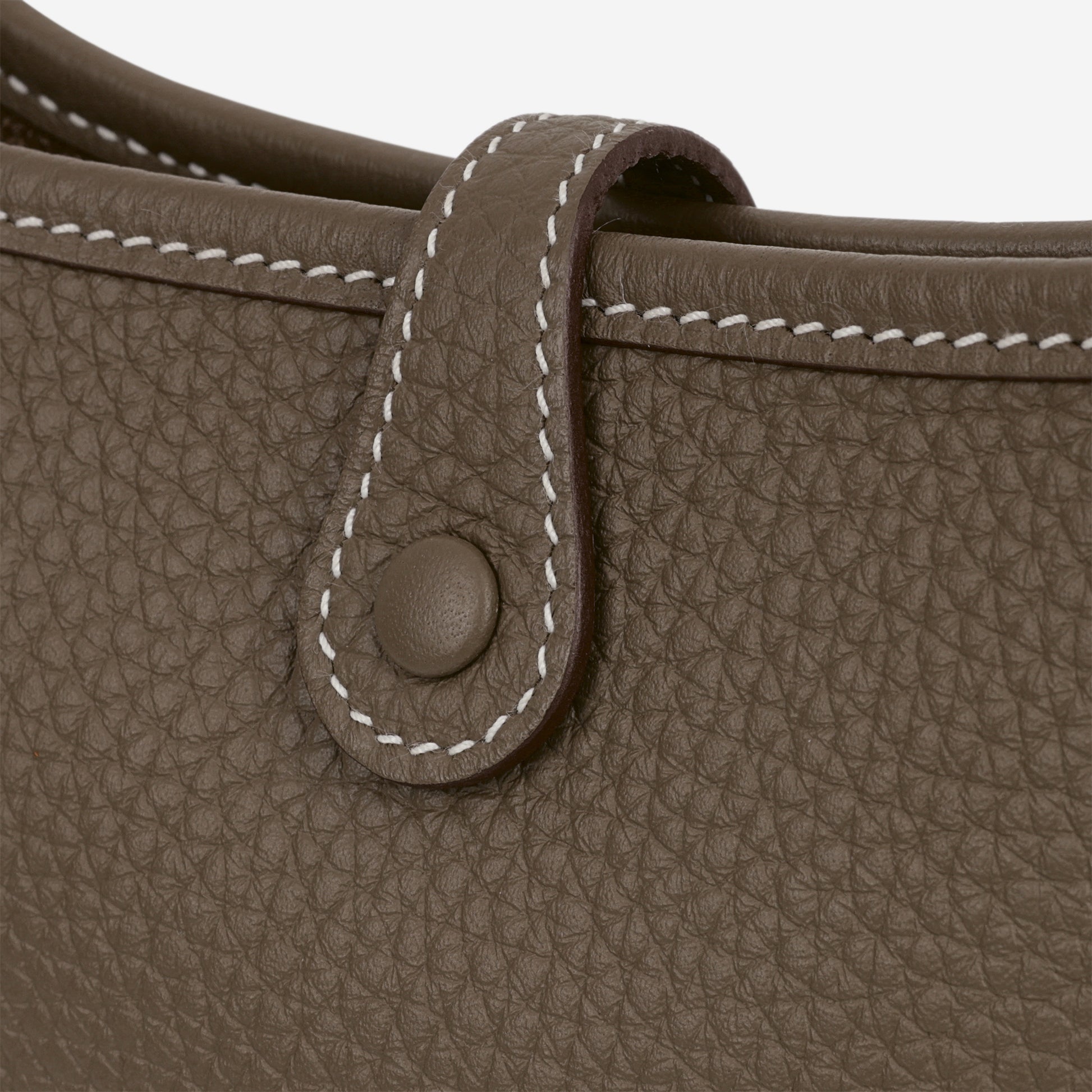 Hermès Mini Evelyne 16 - Etoupe Clemence / Etoupe Strap | Gold Hardware - Bagista