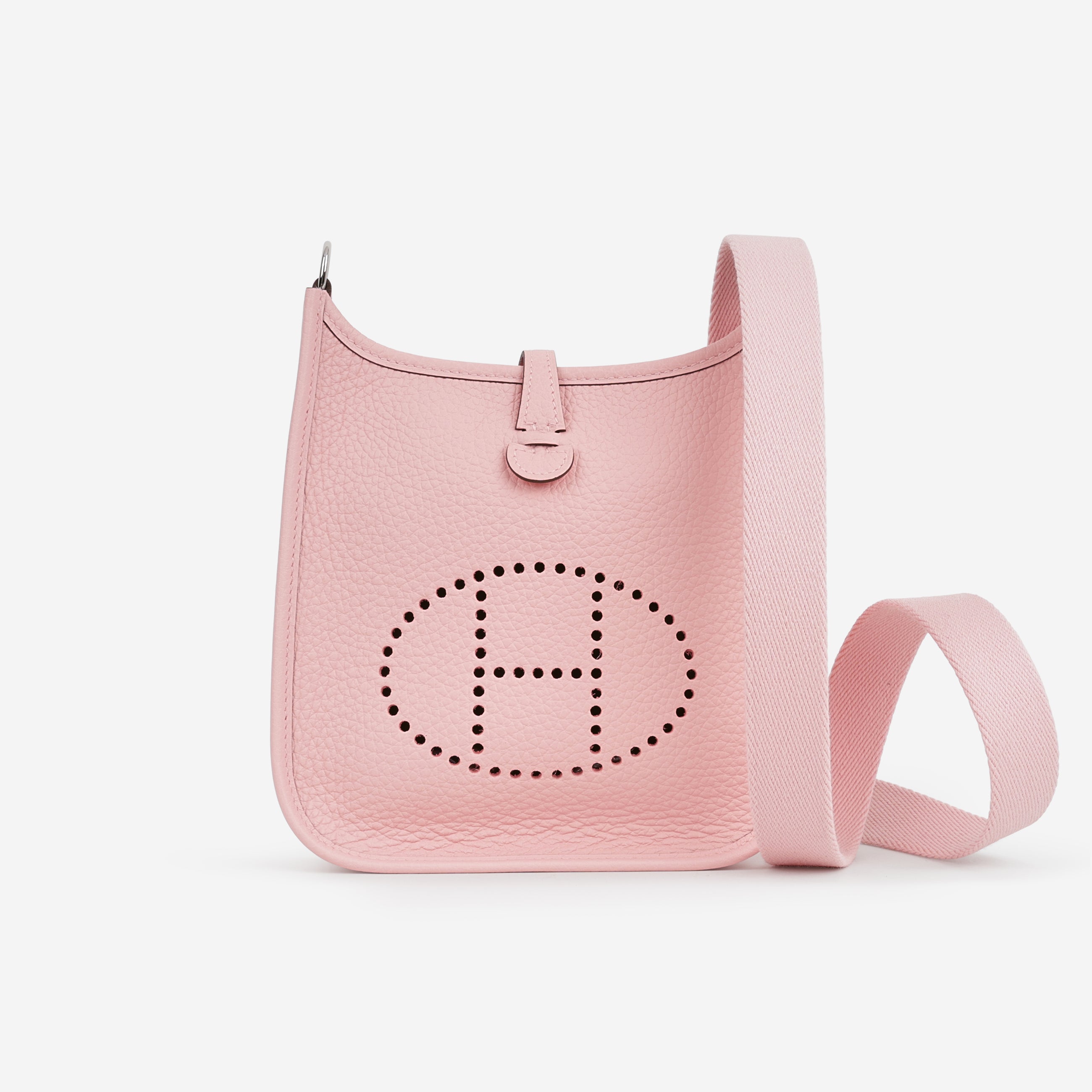 Rare Hermès Mini Evelyne 16 - Rose Sakura Clemence | Palladium