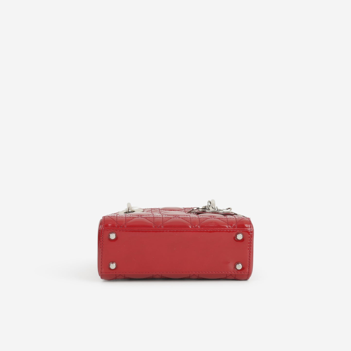 Dior Mini Lady Dior - Cherry Red Patent | Silver Hardware
