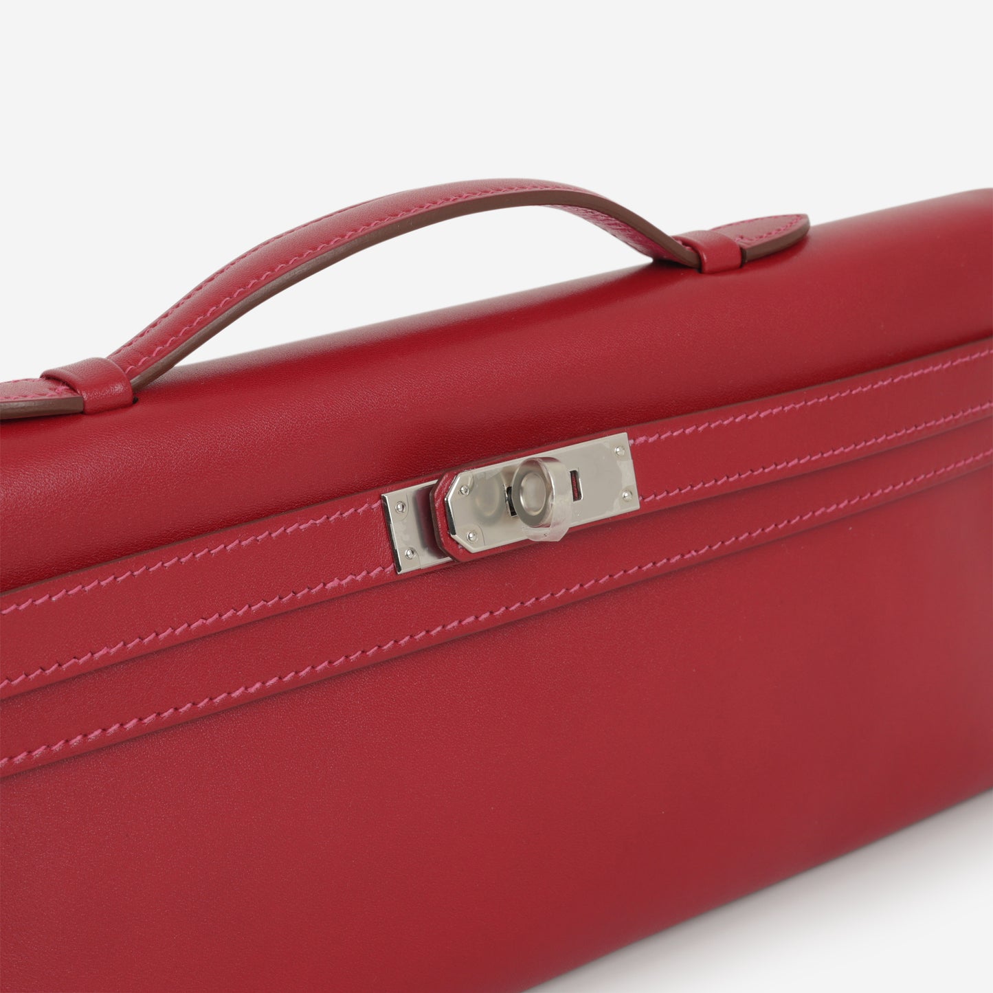 Hermès Verso Kelly Cut - Rubis Tadelakt / Rose Shocking Interior | Palladium Hardware