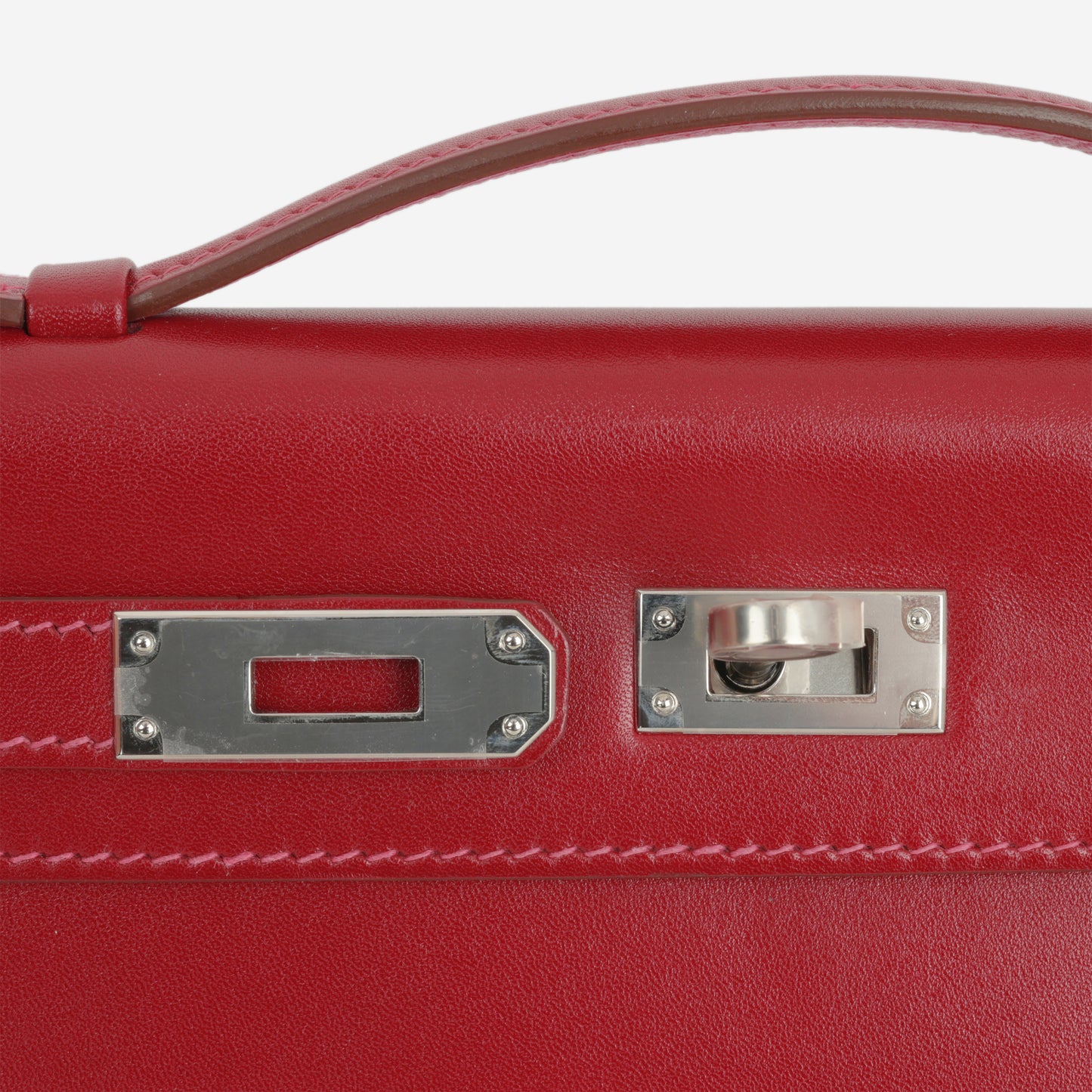 Hermès Verso Kelly Cut - Rubis Tadelakt / Rose Shocking Interior | Palladium Hardware