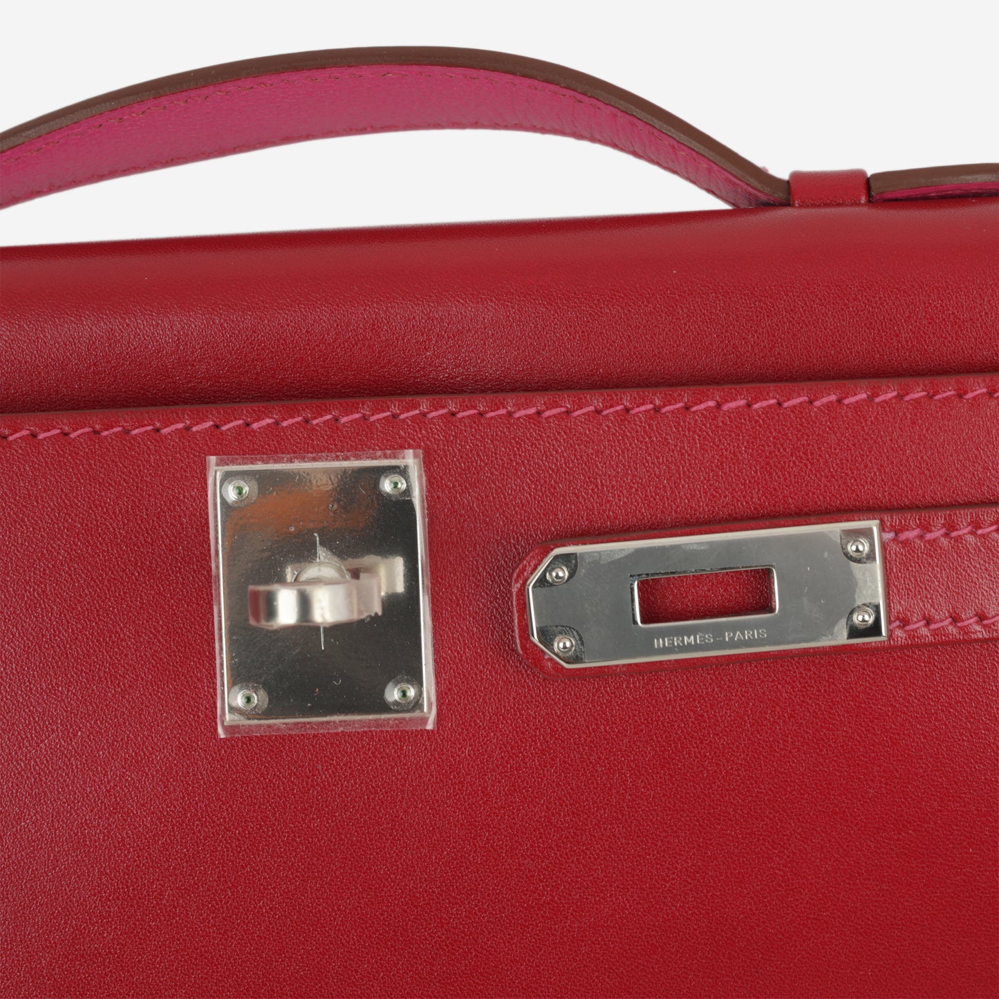 Hermès Verso Kelly Cut - Rubis Tadelakt / Rose Shocking Interior | Palladium Hardware