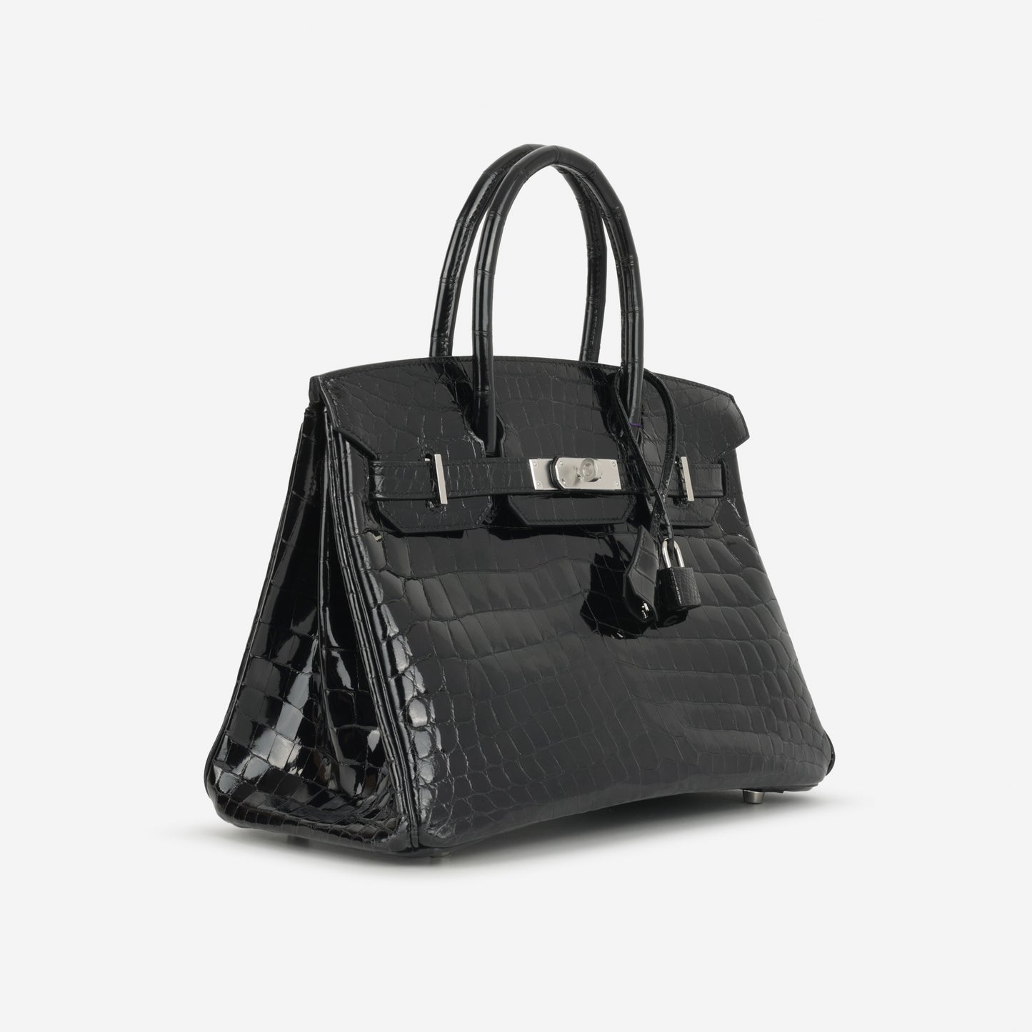 Hermès Birkin 30 - Black Crocodile Niloticus | Palladium Hardware - Bagista