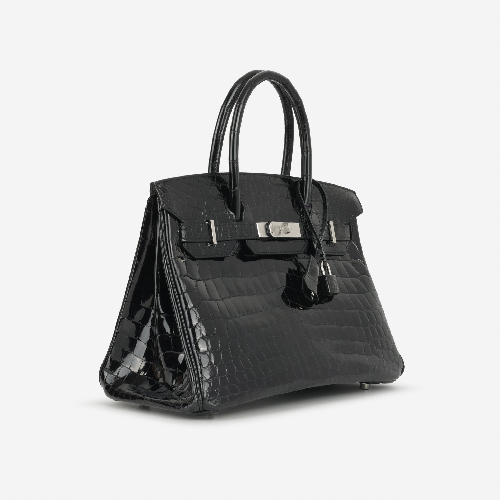 Hermès Birkin 30 - Black Crocodile Niloticus | Palladium Hardware - Bagista