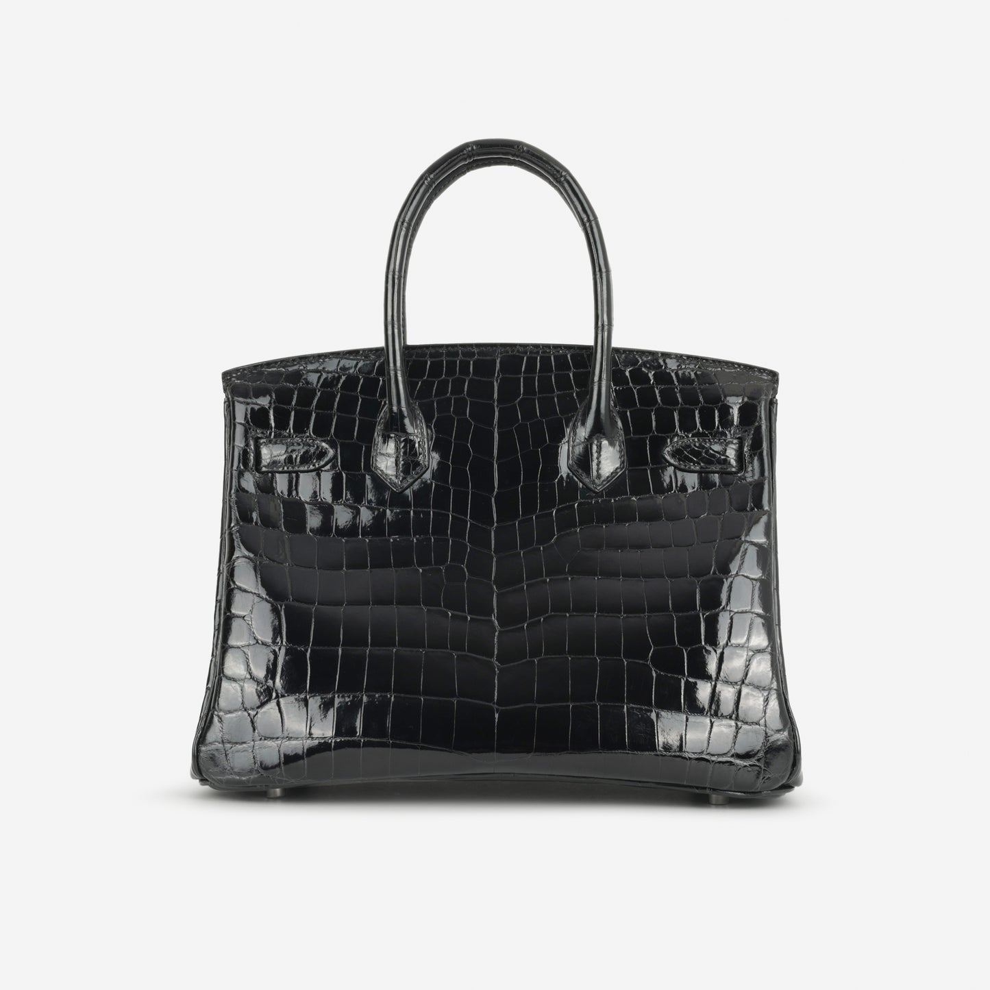 Hermès Birkin 30 - Black Crocodile Niloticus | Palladium Hardware - Bagista