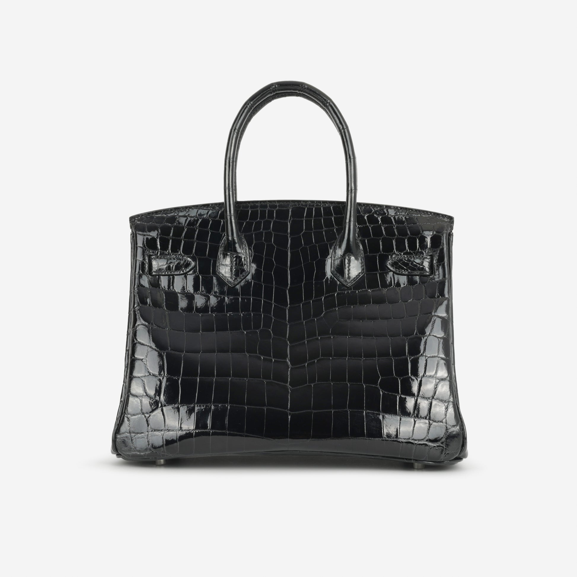 Hermès Birkin 30 - Black Crocodile Niloticus | Palladium Hardware - Bagista