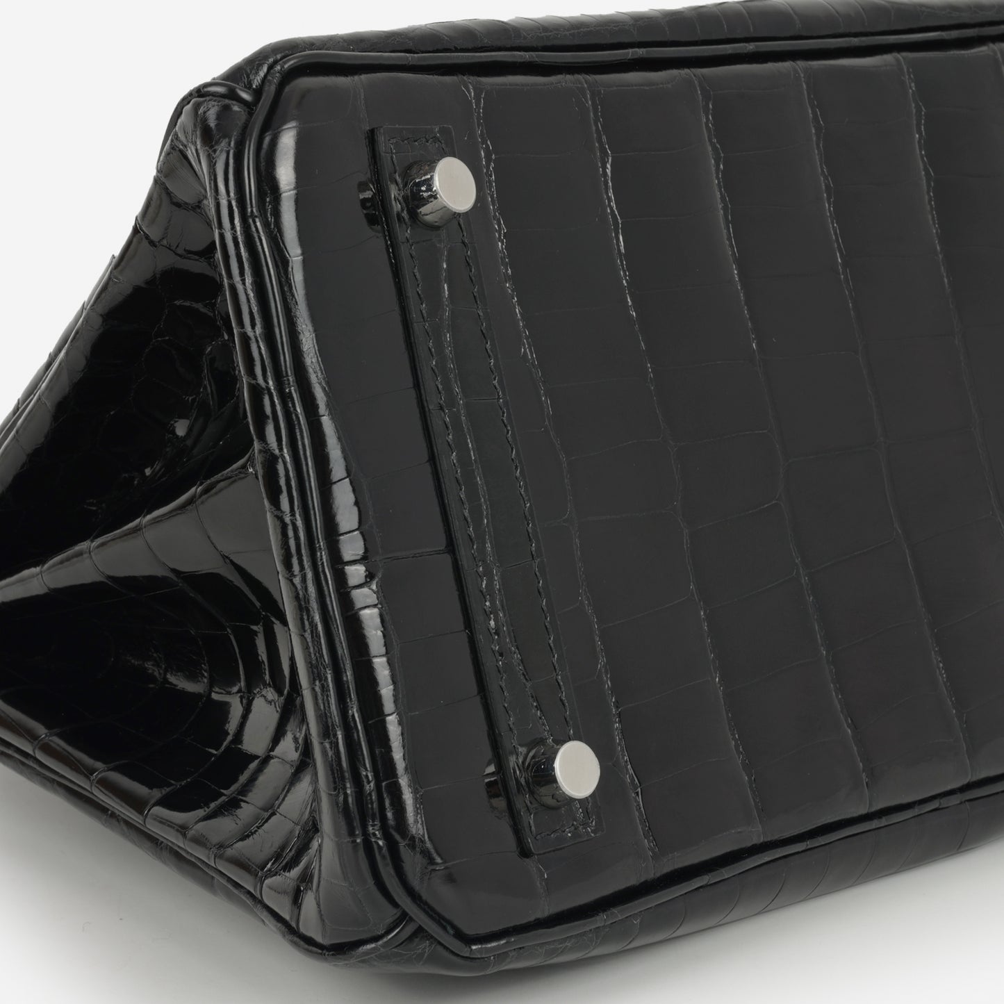 Hermès Birkin 30 - Black Crocodile Niloticus | Palladium Hardware - Bagista
