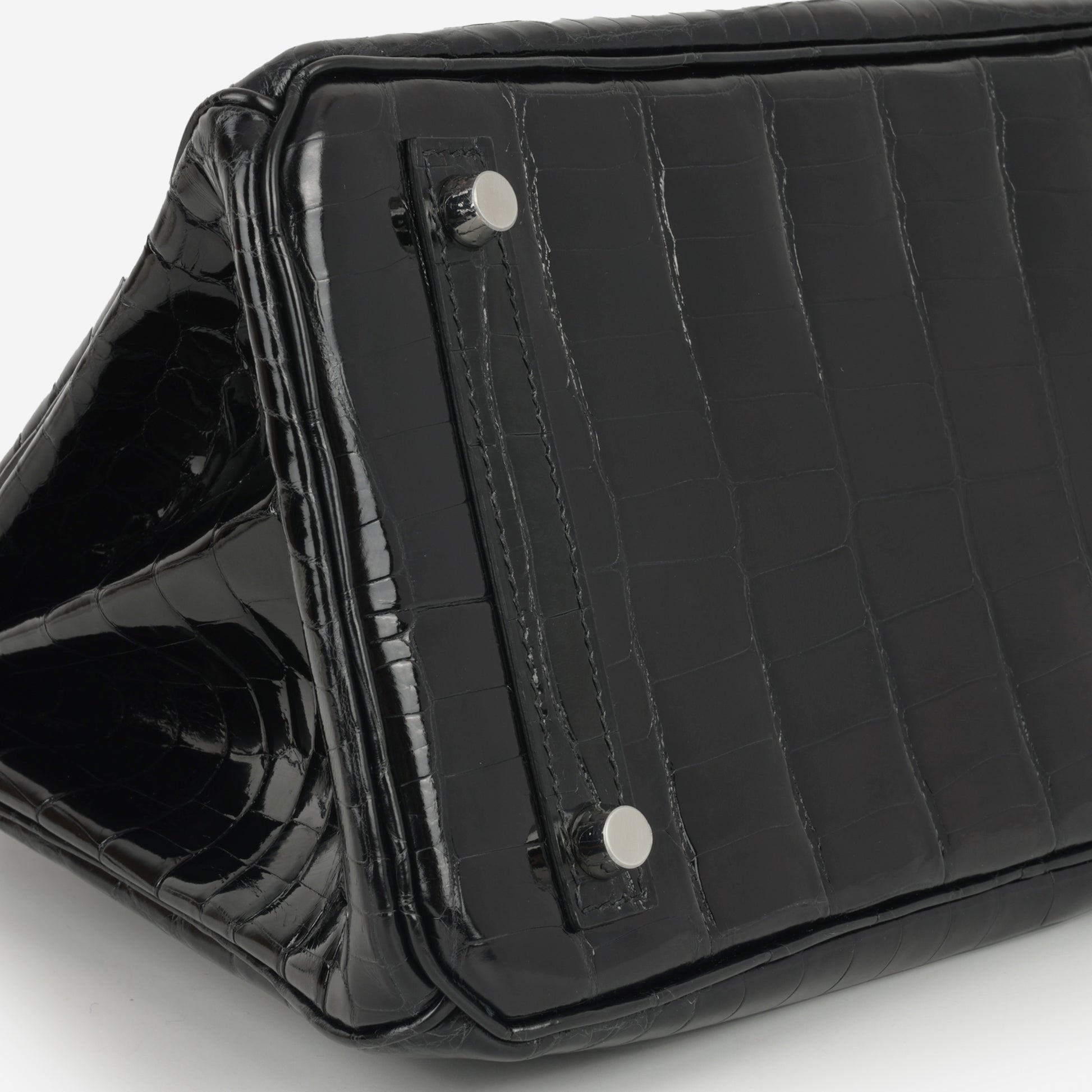 Hermès Birkin 30 - Black Crocodile Niloticus | Palladium Hardware - Bagista