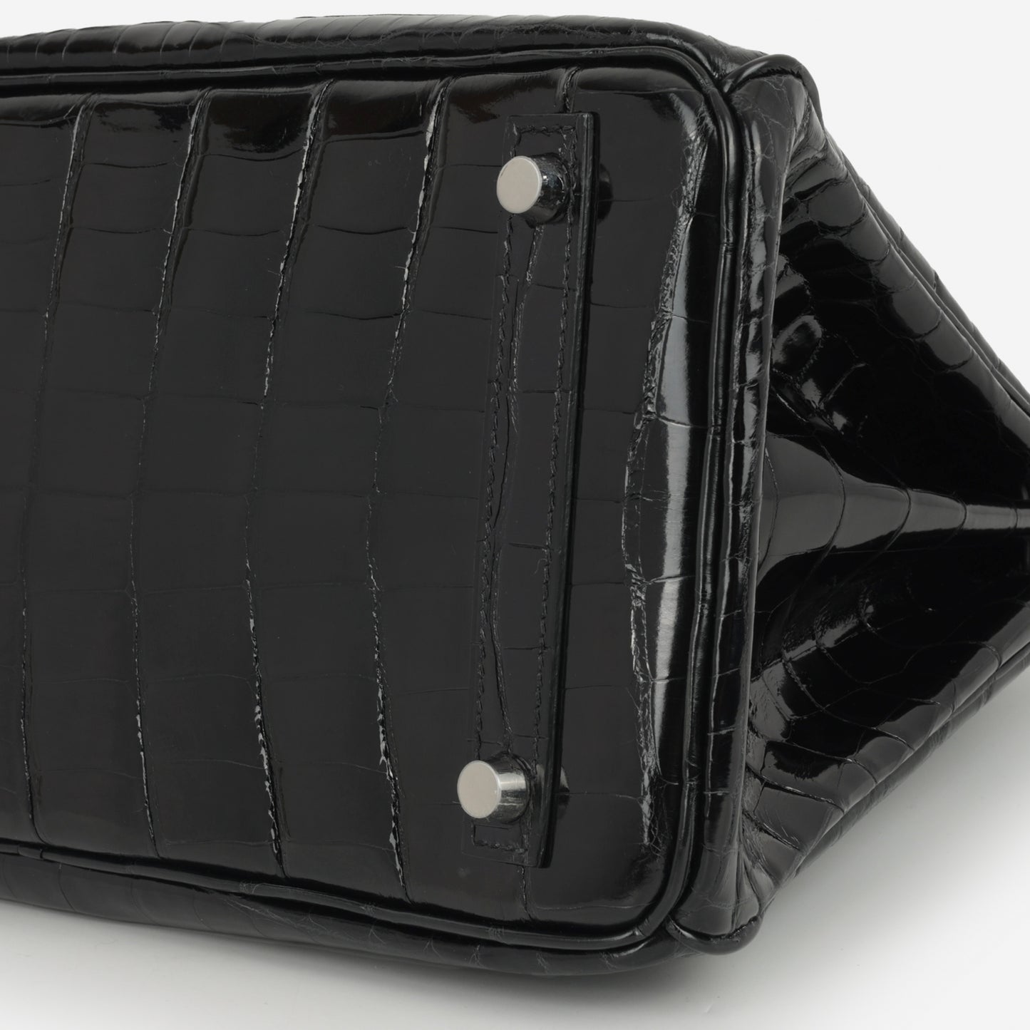 Hermès Birkin 30 - Black Crocodile Niloticus | Palladium Hardware - Bagista