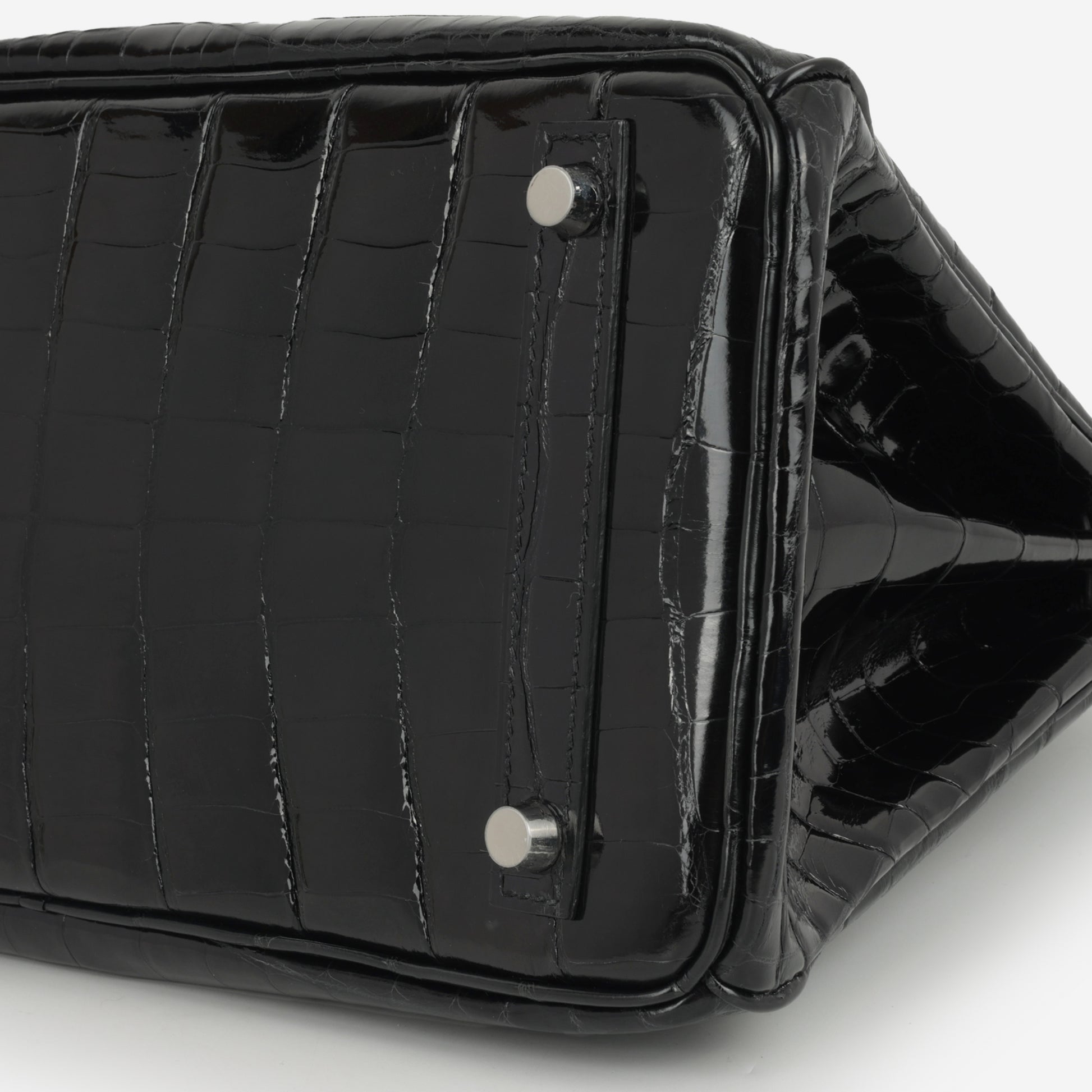 Hermès Birkin 30 - Black Crocodile Niloticus | Palladium Hardware - Bagista