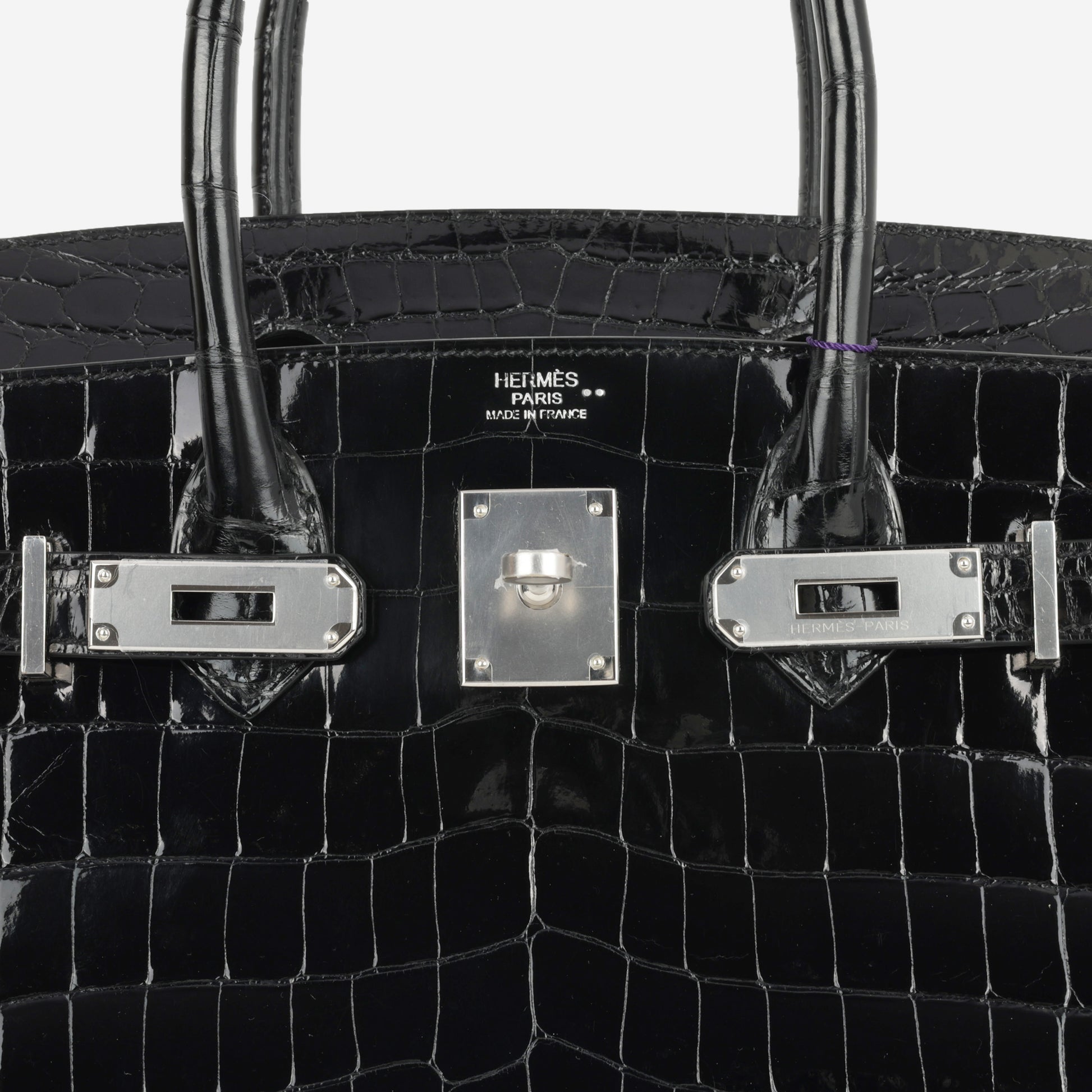 Hermès Birkin 30 - Black Crocodile Niloticus | Palladium Hardware - Bagista