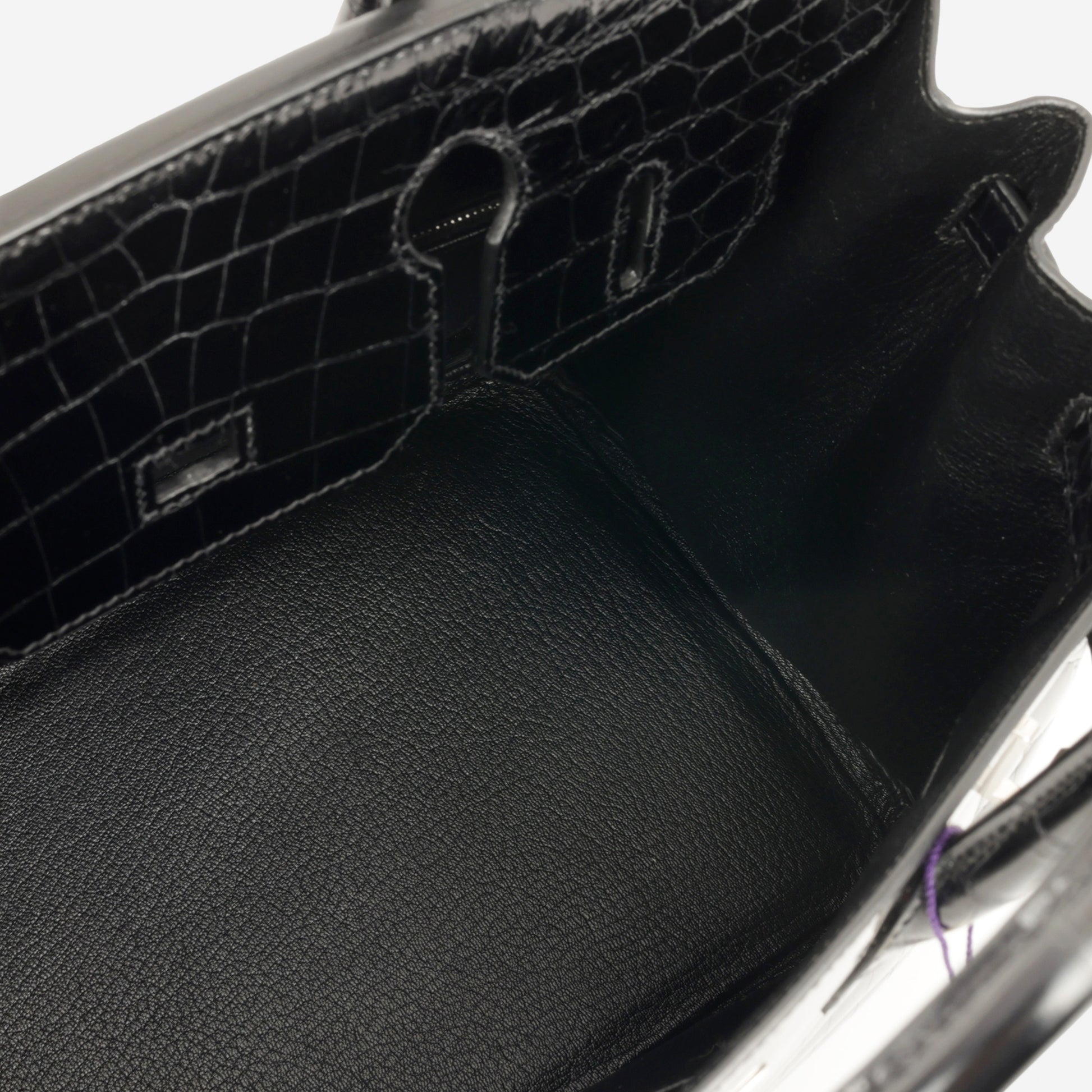 Hermès Birkin 30 - Black Crocodile Niloticus | Palladium Hardware - Bagista