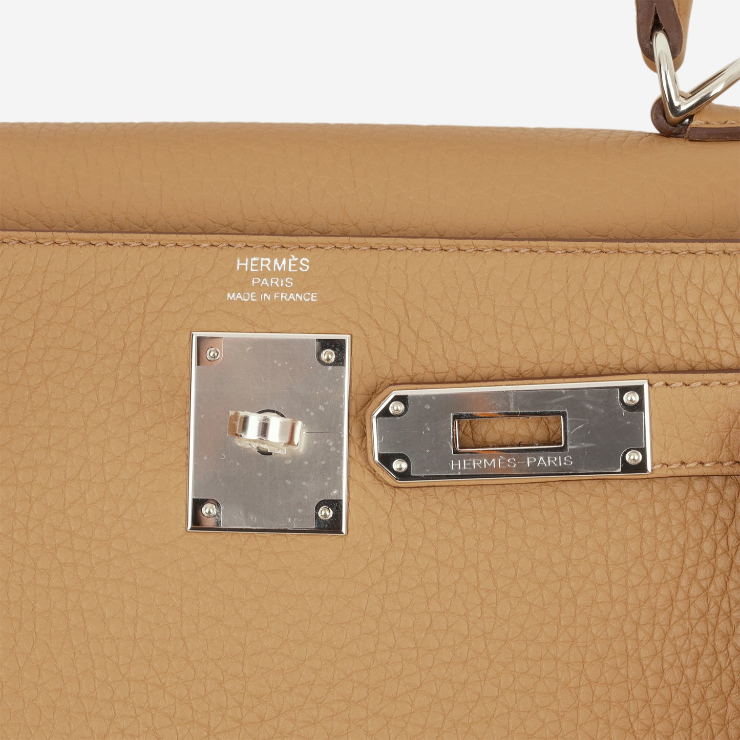 Hermès Kelly 28 - Biscuit Clemence | Palladium Hardware