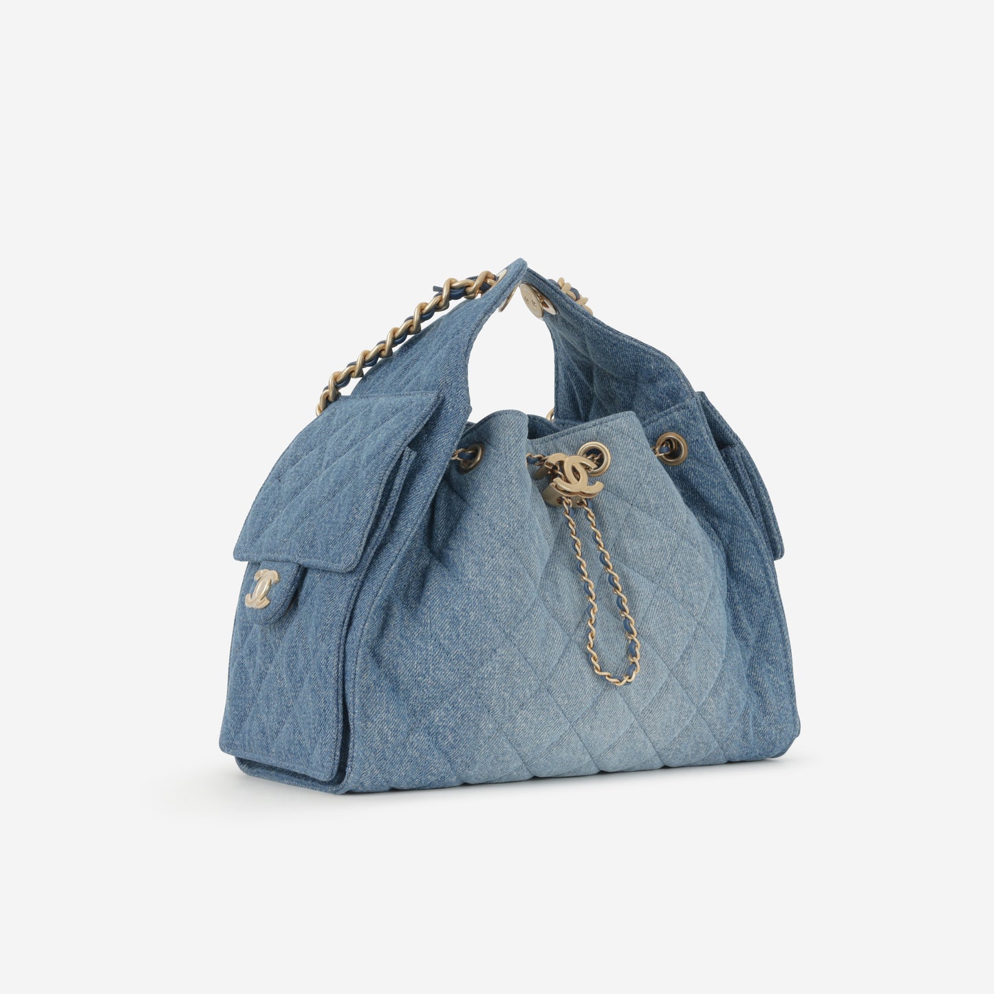 Chanel Small 25 Hobo - Blue Denim | Gold Hardware - Bagista