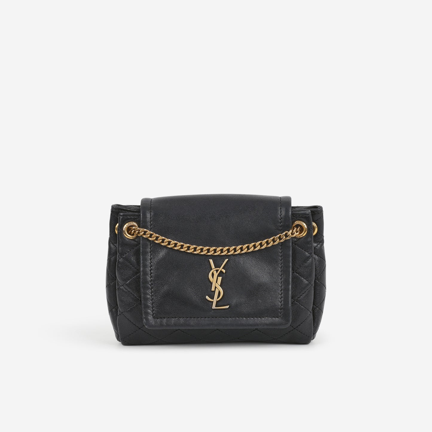 Saint Laurent Mini Nolita - Black Lambskin | Gold Hardware - Bagista