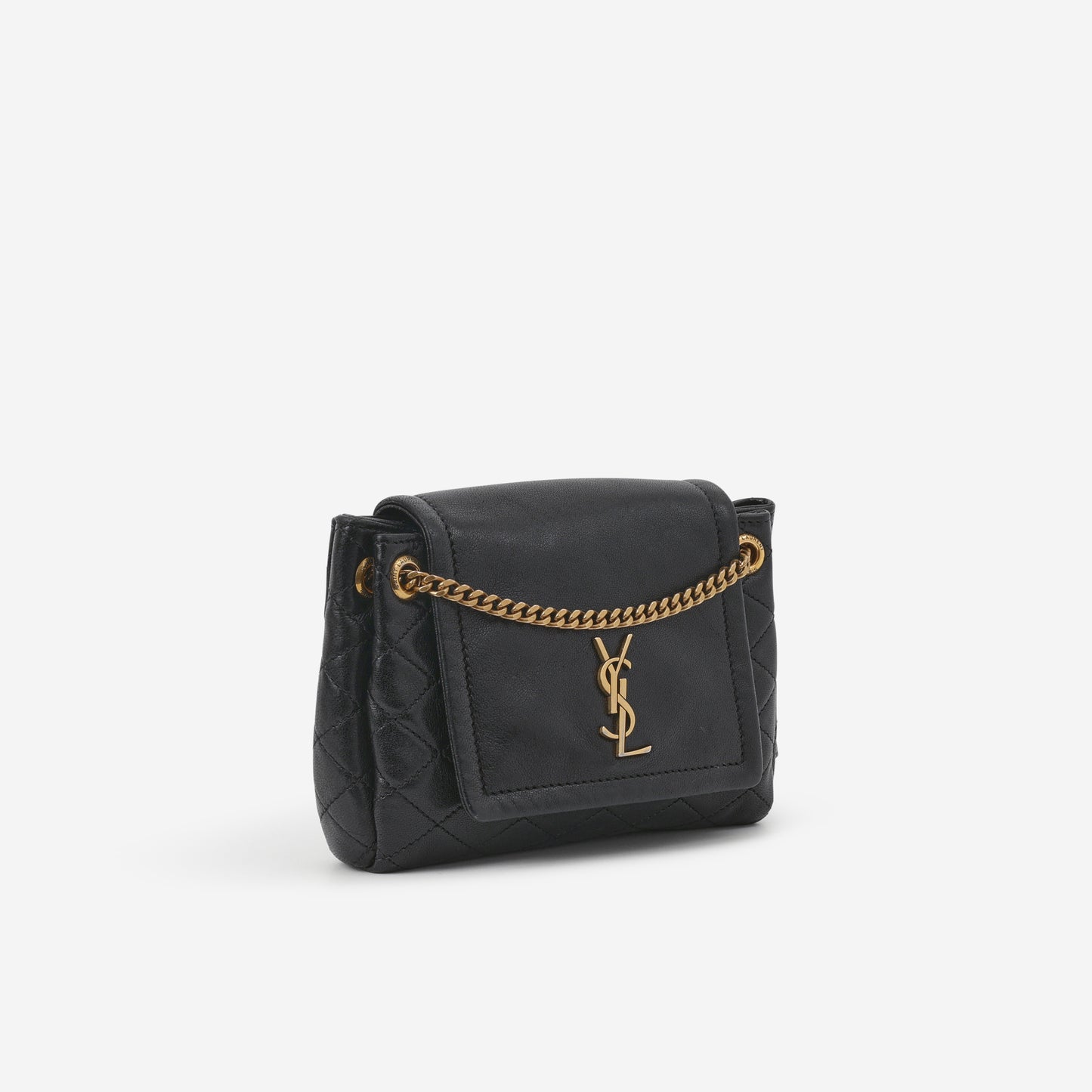 Saint Laurent Mini Nolita - Black Lambskin | Gold Hardware - Bagista