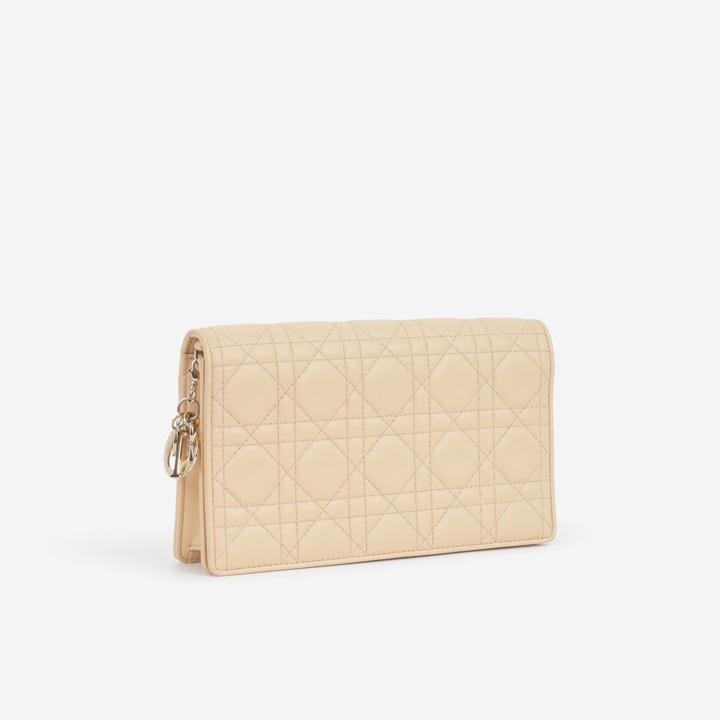 Lady Dior Pouch - Nude Cannage | Champagne Gold Hardware