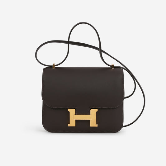 Hermès Constance 18 - Bai Brun Swift | Gold Hardware