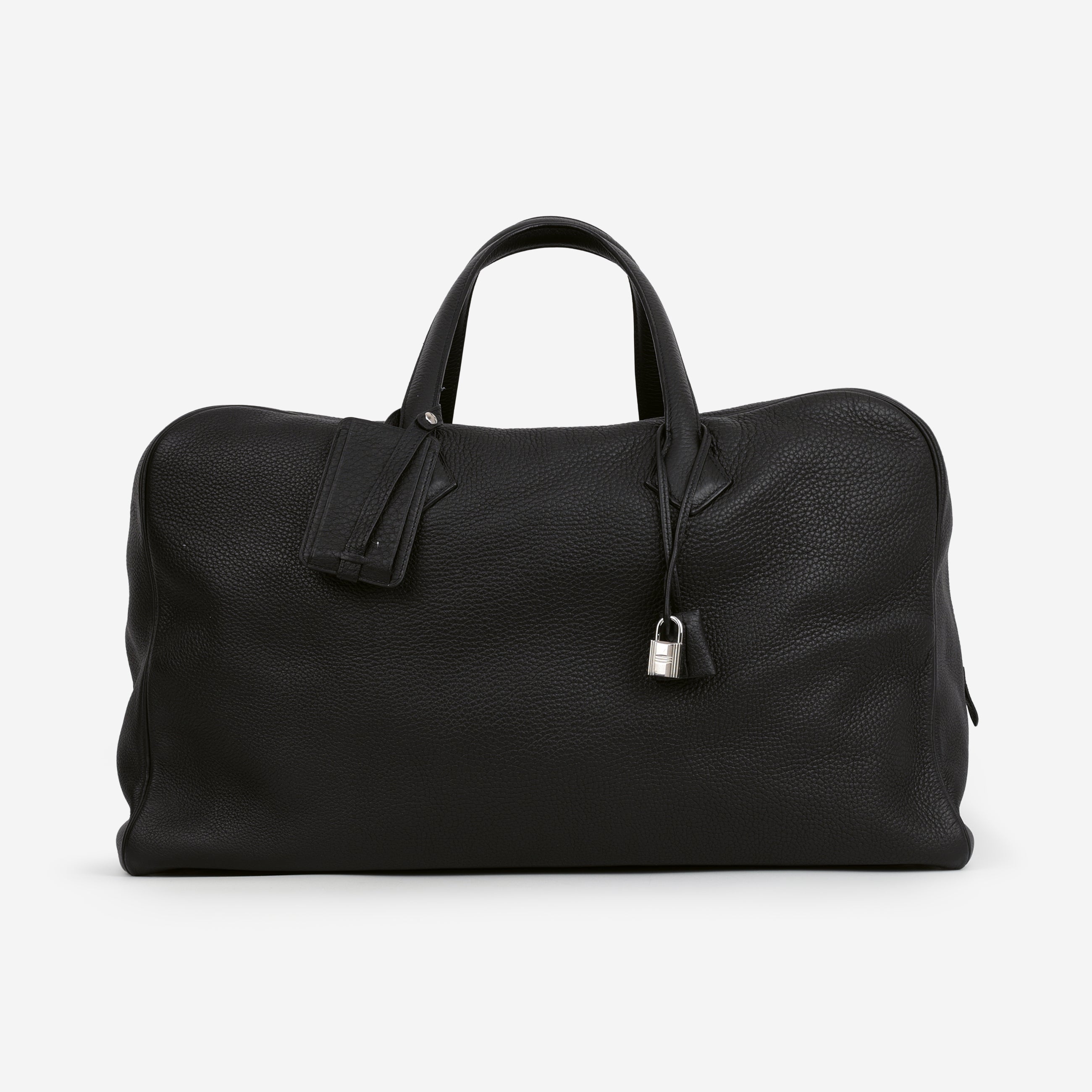 Hermès Victoria 50 - Black Clemence | Palladium Hardware – Bagista