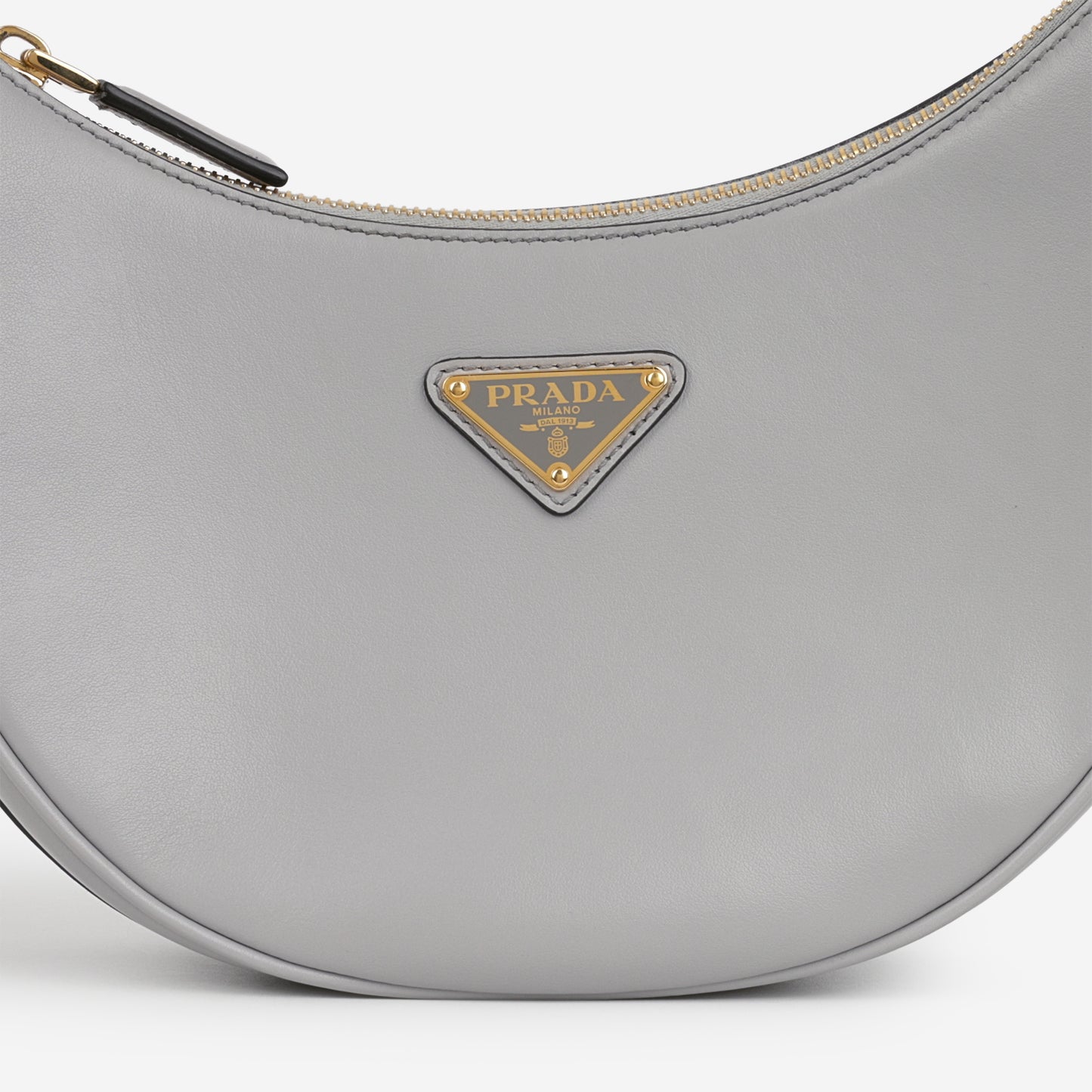 Prada Small Arque - Granite Grey Nappa | Gold Hardware