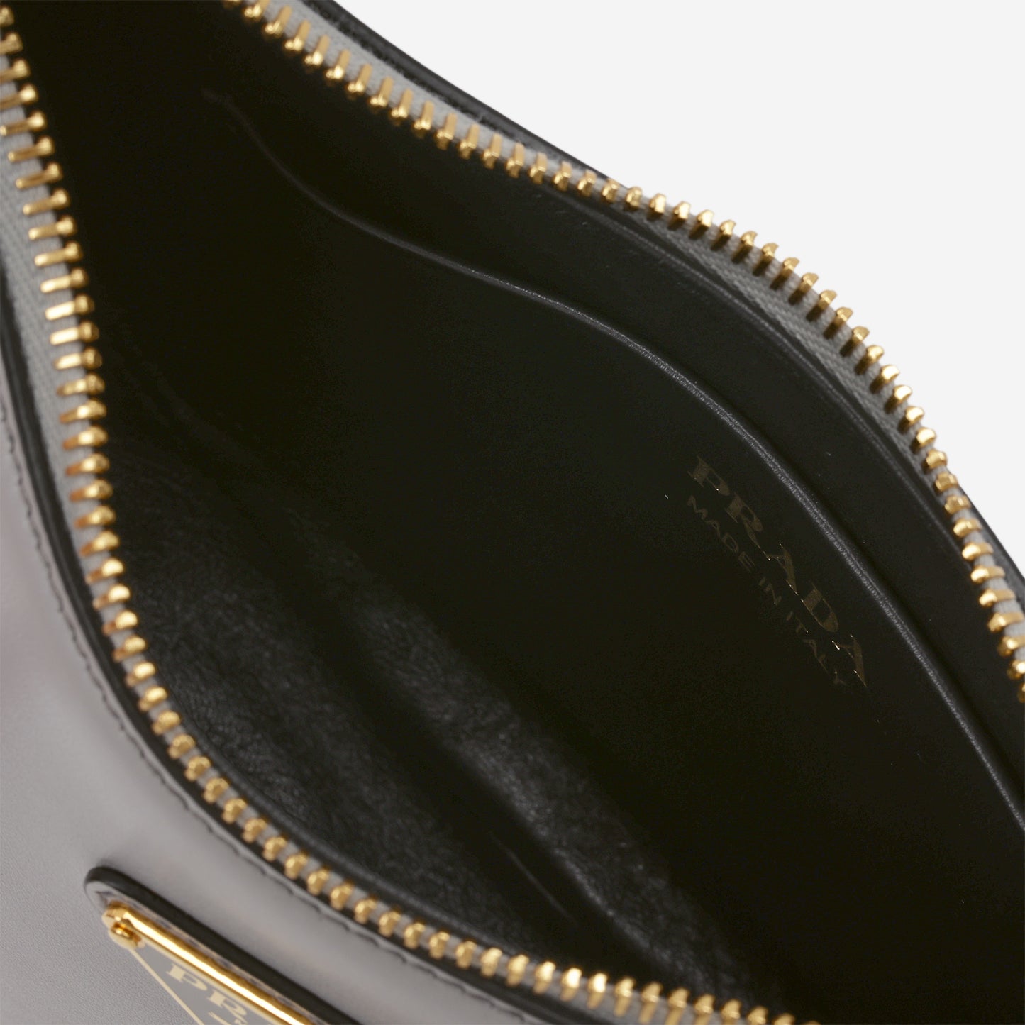 Prada Small Arque - Granite Grey Nappa | Gold Hardware