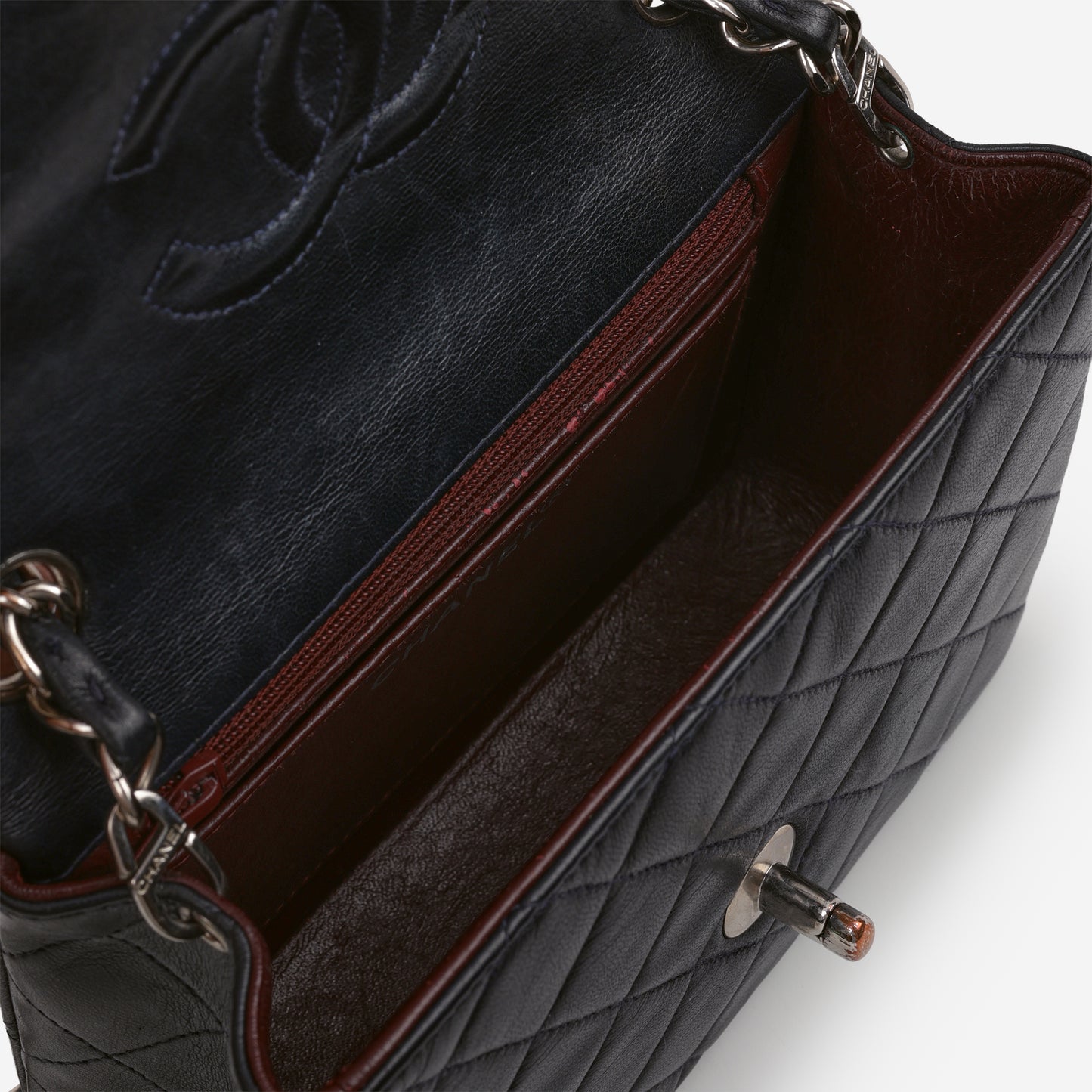 Chanel Vintage Mini Square Flap - Black Lambskin | Silver Hardware