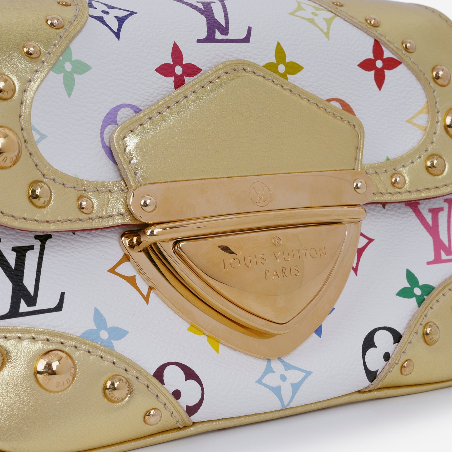 Louis Vuitton TK Marilyn Shoulder Bag - White Multicolore Canvas | Gold Hardware - Bagista