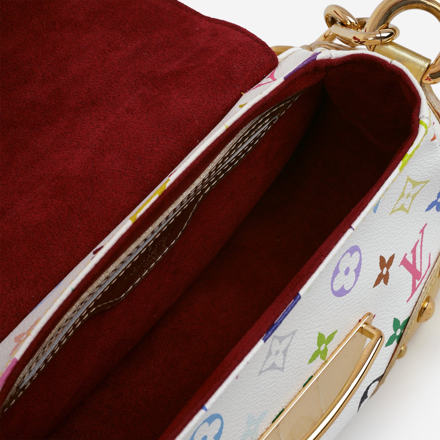 Louis Vuitton TK Marilyn Shoulder Bag - White Multicolore Canvas | Gold Hardware - Bagista
