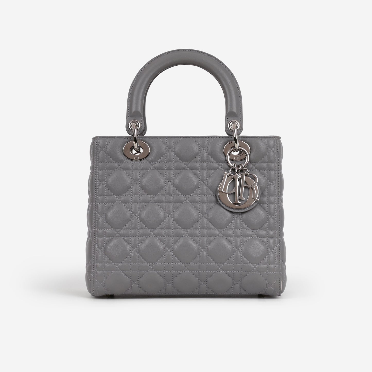 Medium Lady Dior - Grey Lambskin | Silver Hardware