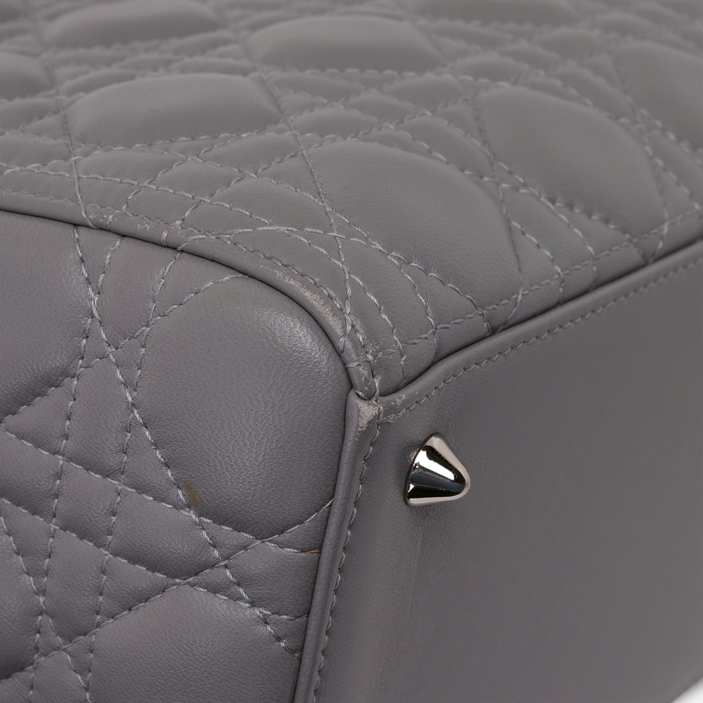 Medium Lady Dior - Grey Lambskin | Silver Hardware