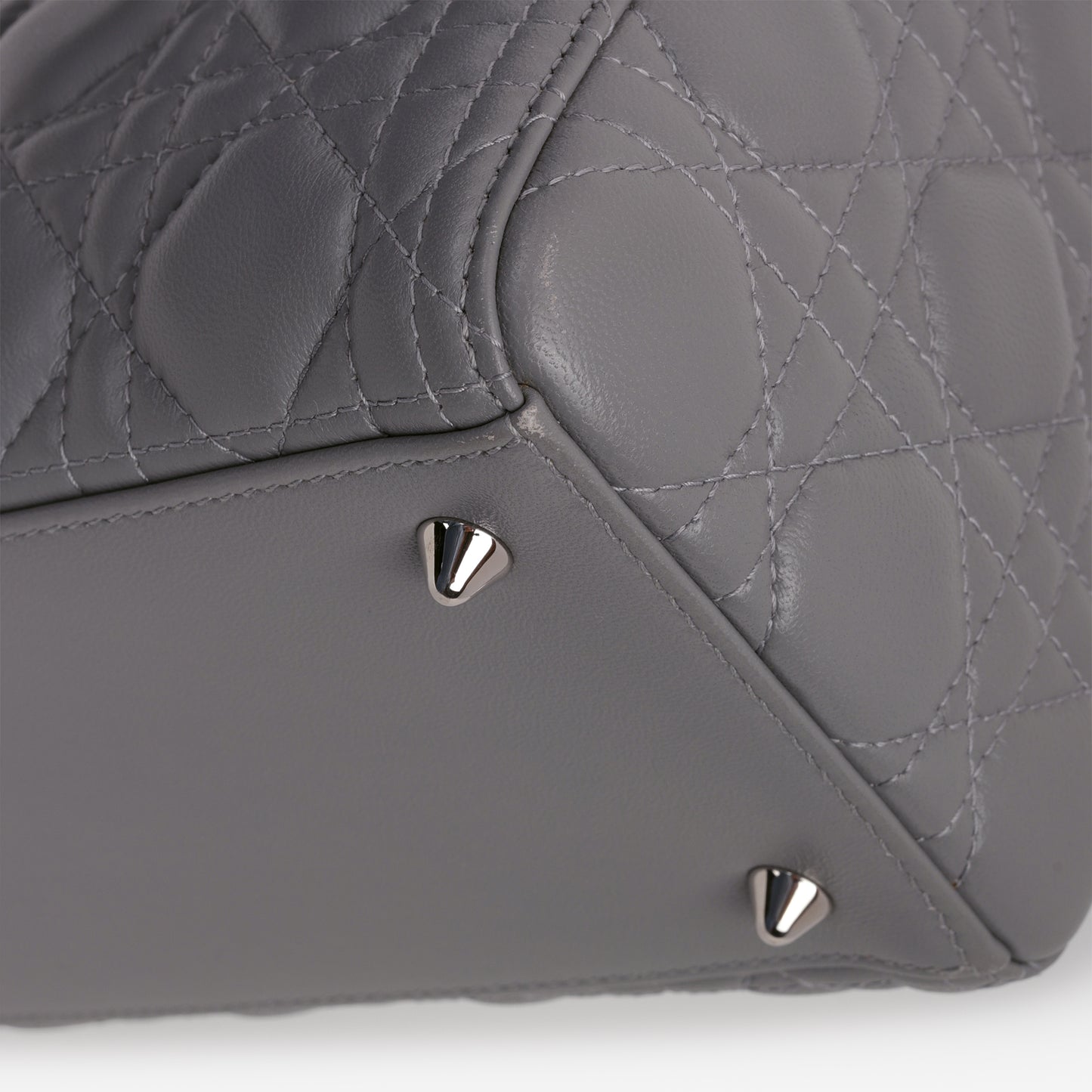 Medium Lady Dior - Grey Lambskin | Silver Hardware