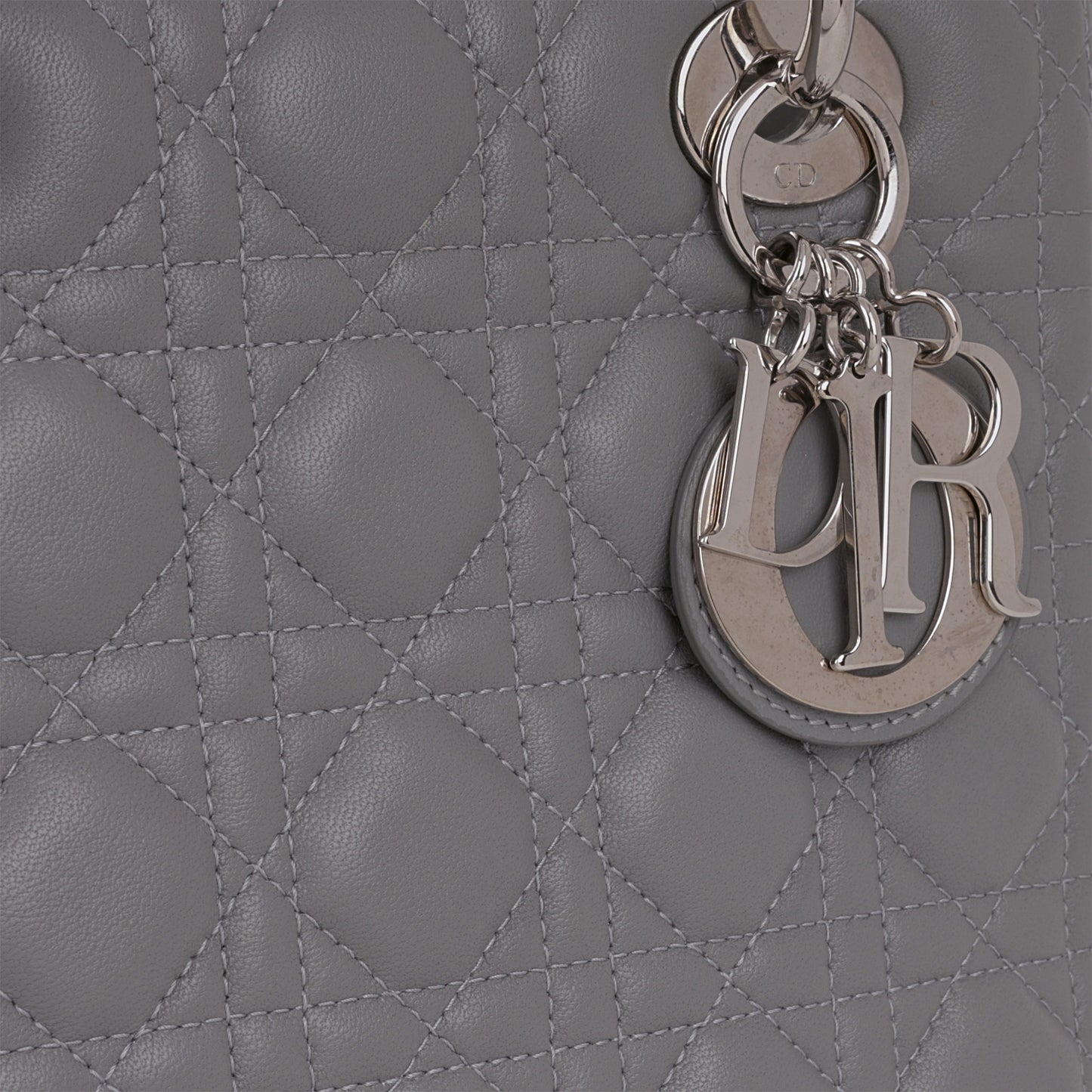 Medium Lady Dior - Grey Lambskin | Silver Hardware