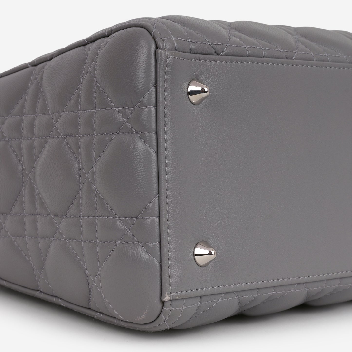 Medium Lady Dior - Grey Lambskin | Silver Hardware