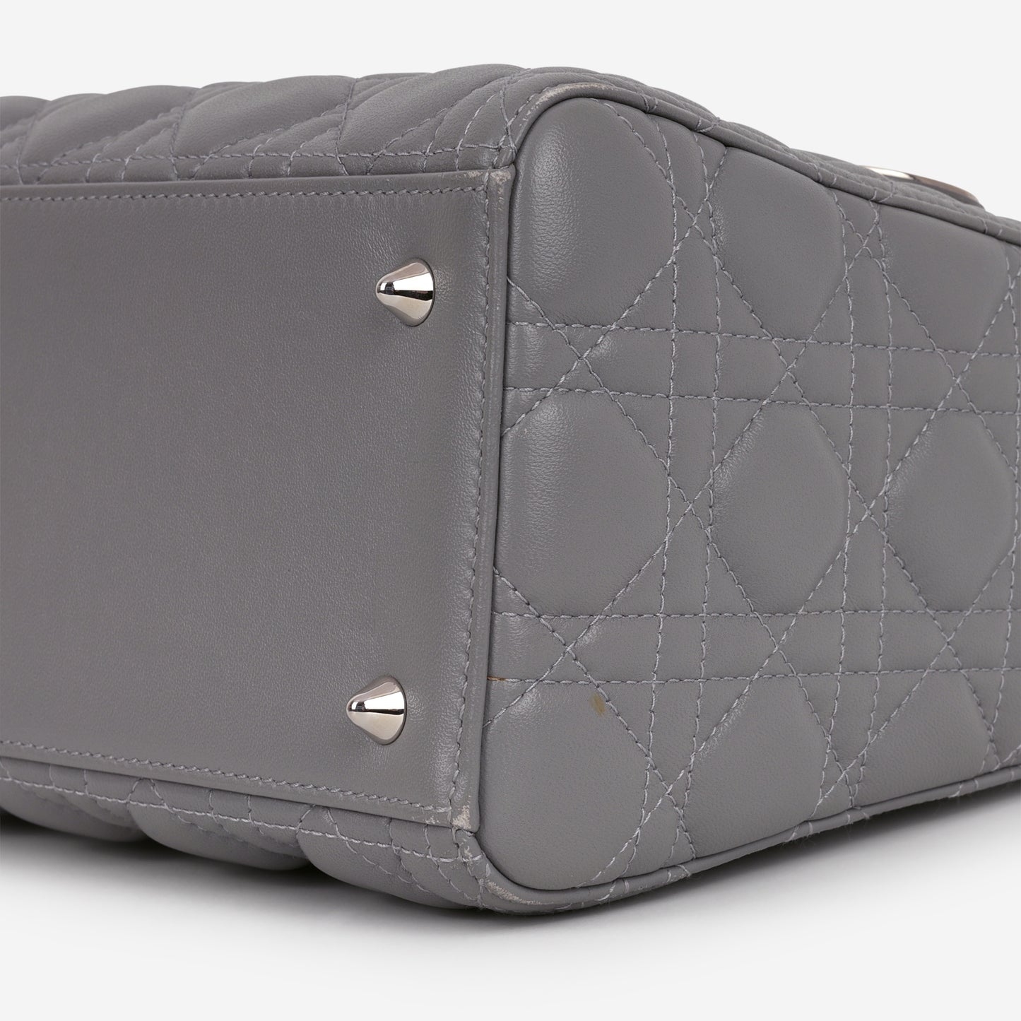 Medium Lady Dior - Grey Lambskin | Silver Hardware
