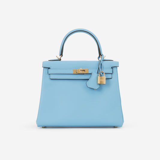 Hermès Kelly 25 - Celeste Swift | Gold Hardware