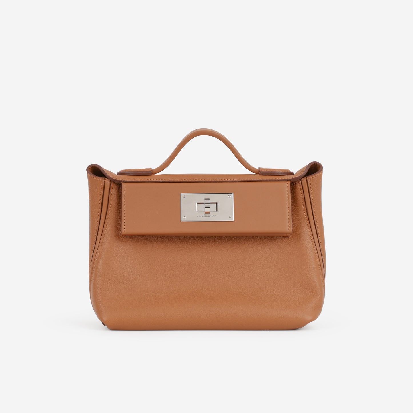 Hermès Mini 24/24 - Gold Evercolor / Swift | Palladium Hardware