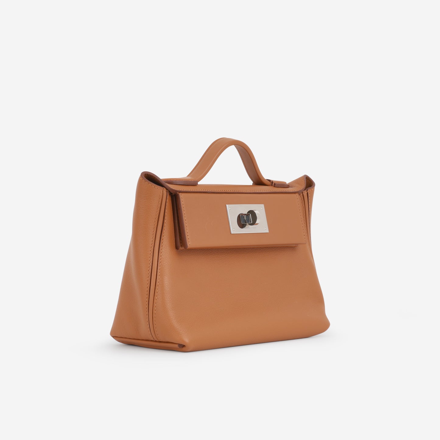 Hermès Mini 24/24 - Gold Evercolor / Swift | Palladium Hardware