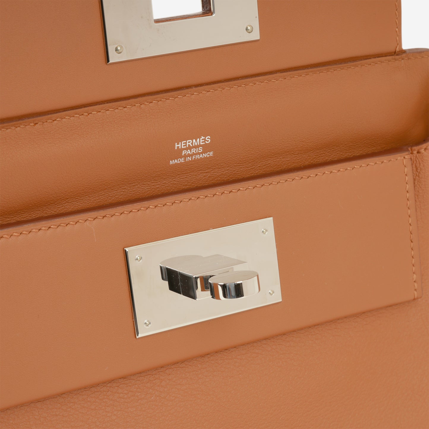 Hermès Mini 24/24 - Gold Evercolor / Swift | Palladium Hardware