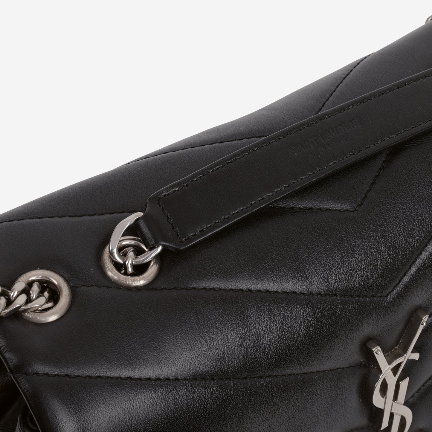 Saint Laurent Small Loulou - Black Calfskin | Silver Hardware