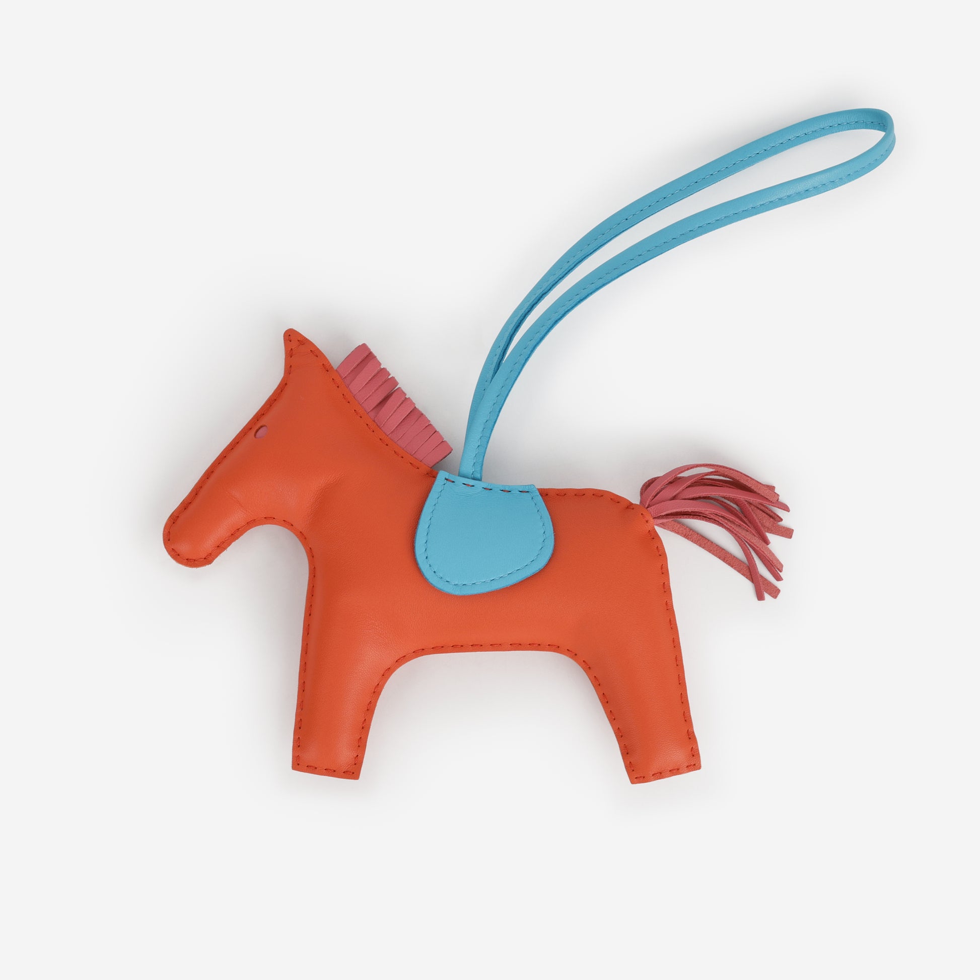 Hermès Rodeo GM - Orange Poppy / Rose Azalee / Azure Agneau - Bagista