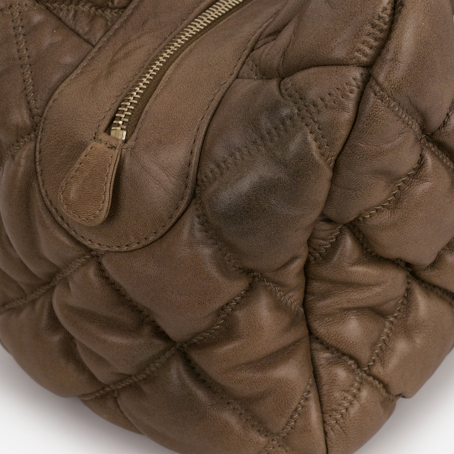 Bubble Shoulder Bag - Taupe Lambskin | Gold Hardware