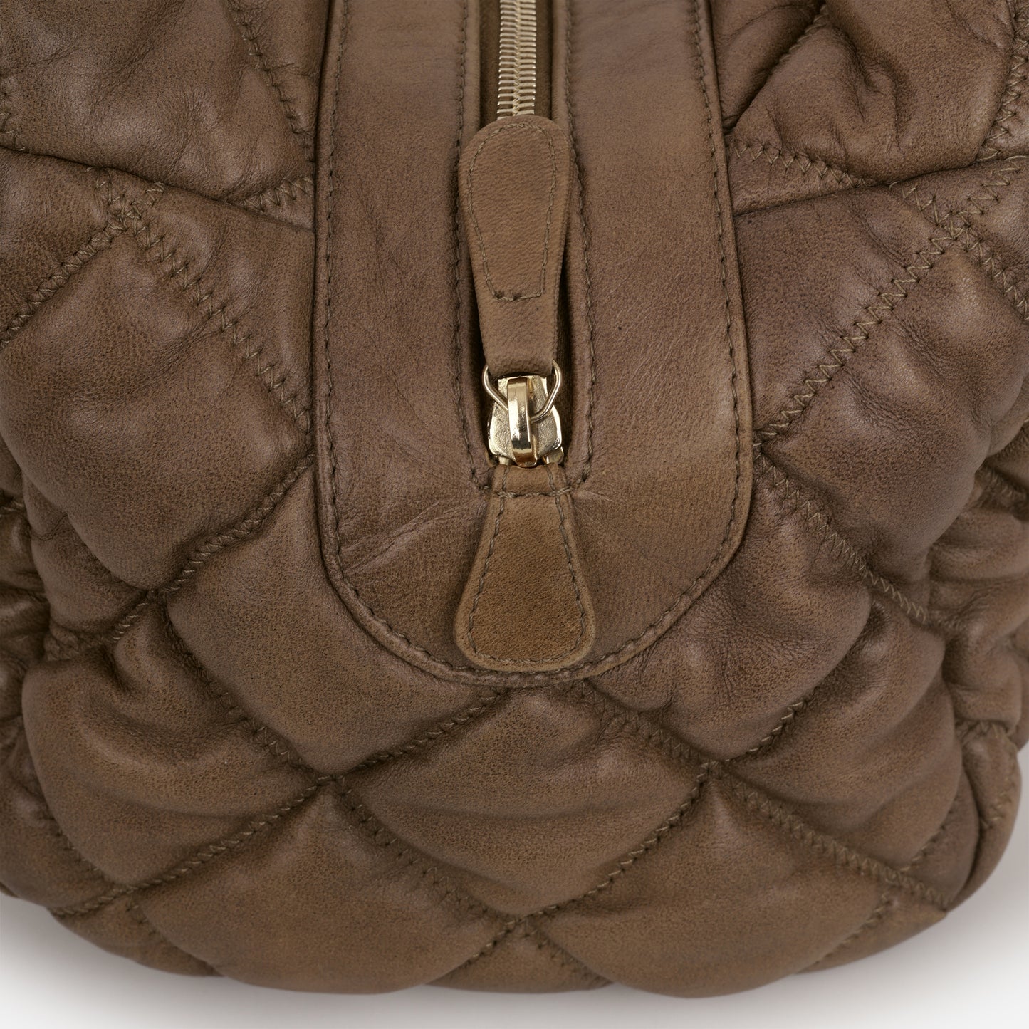 Bubble Shoulder Bag - Taupe Lambskin | Gold Hardware