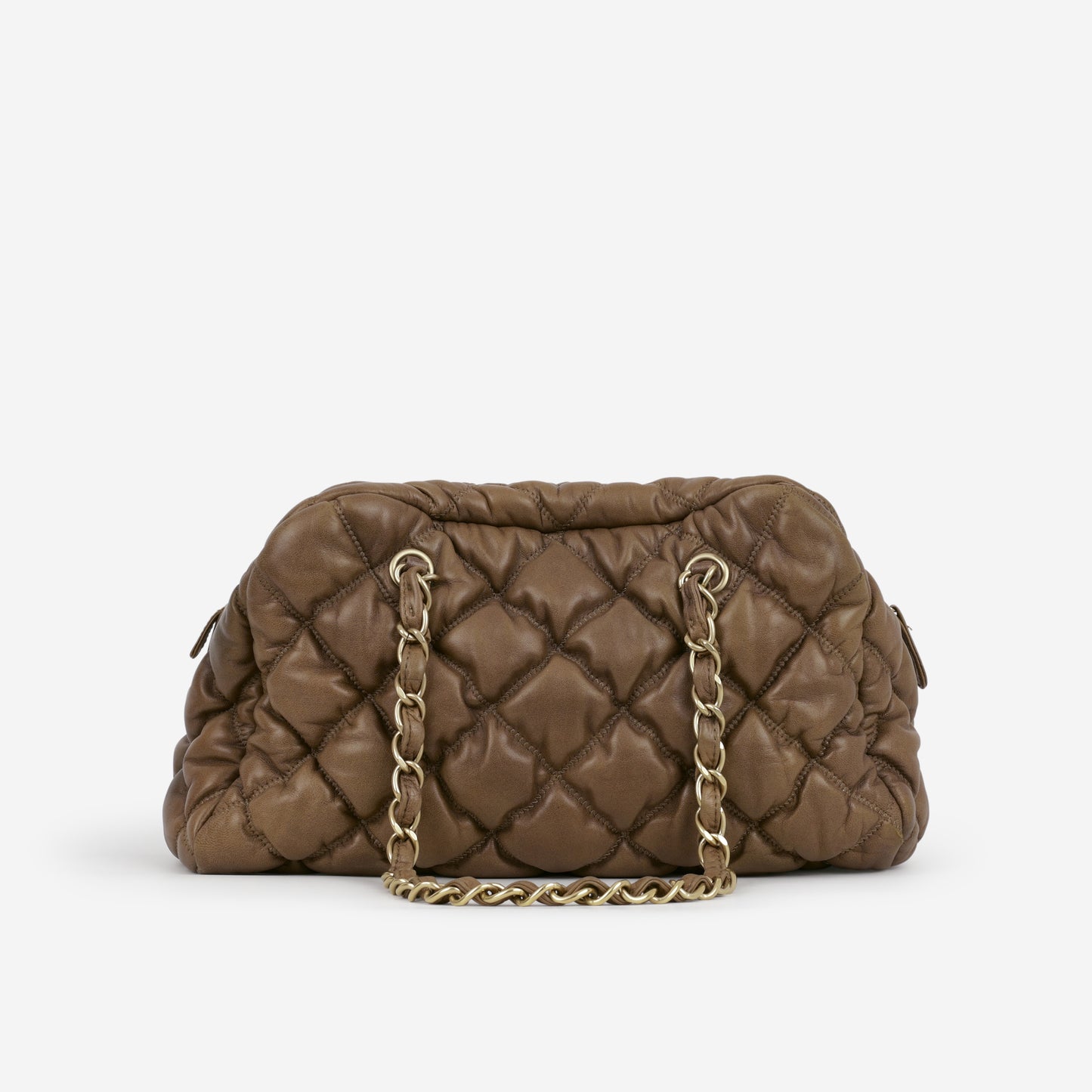 Bubble Shoulder Bag - Taupe Lambskin | Gold Hardware