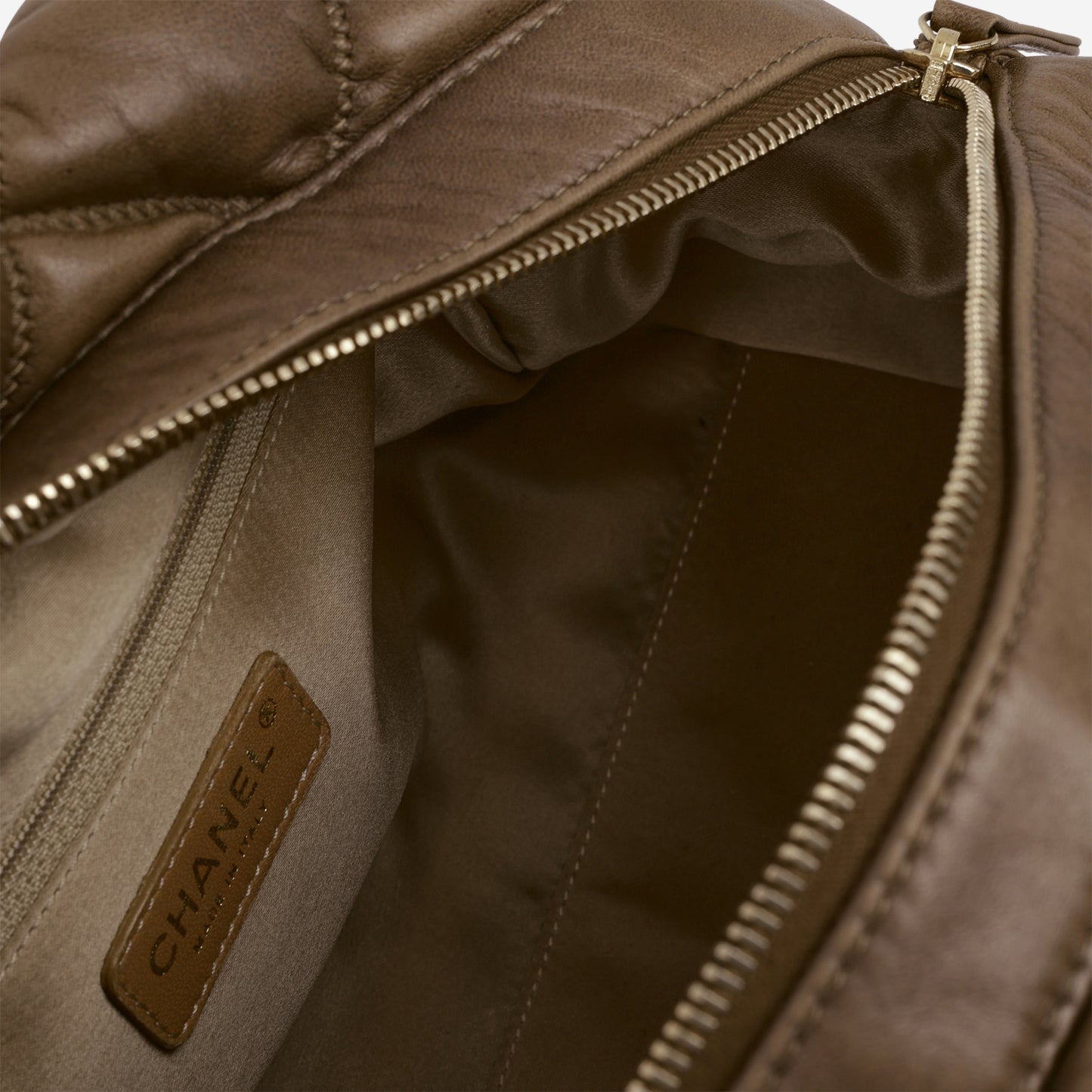 Bubble Shoulder Bag - Taupe Lambskin | Gold Hardware