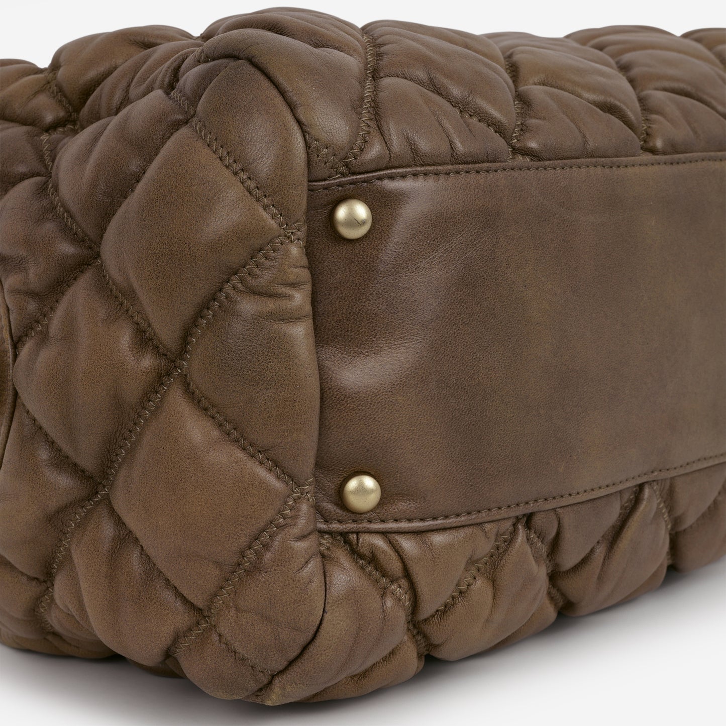 Bubble Shoulder Bag - Taupe Lambskin | Gold Hardware