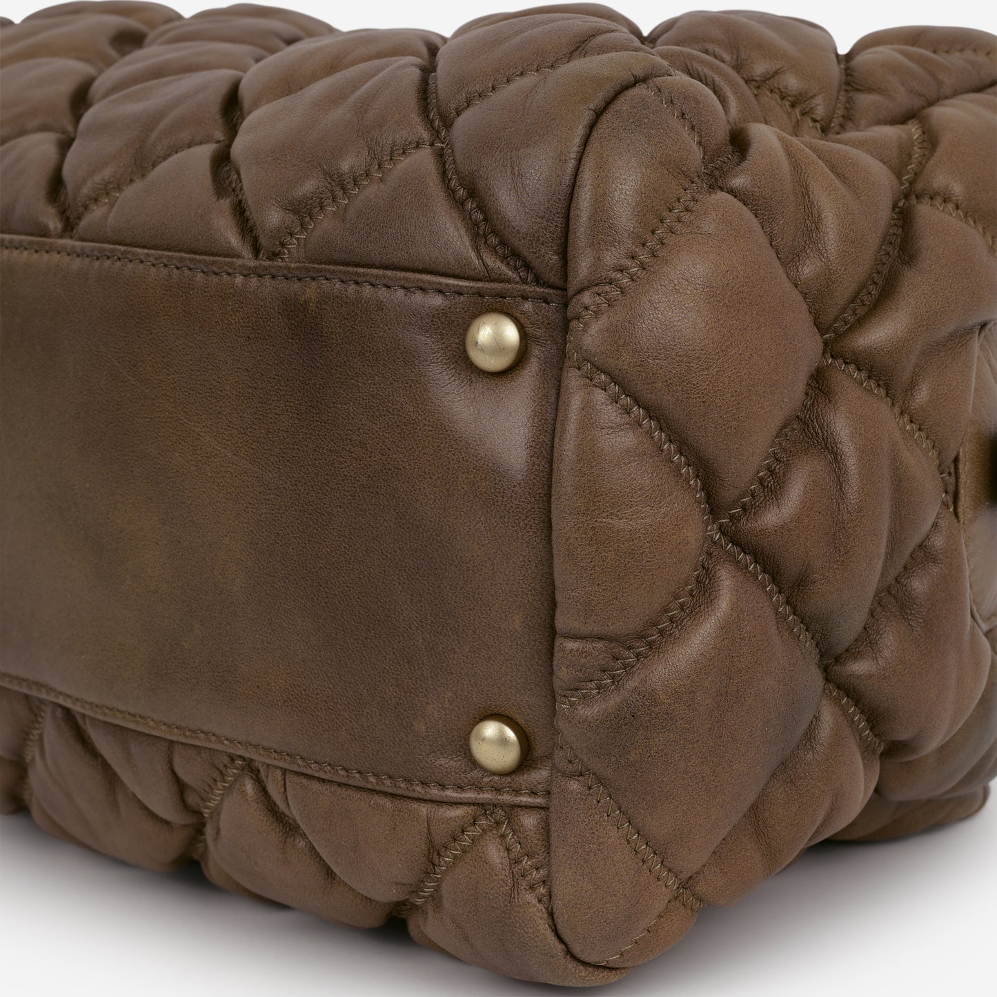 Bubble Shoulder Bag - Taupe Lambskin | Gold Hardware