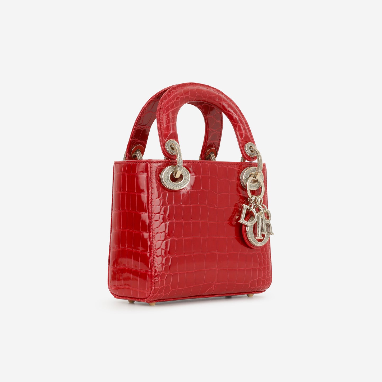 Mini Lady Dior - Red Alligator | Champagne Gold Hardware