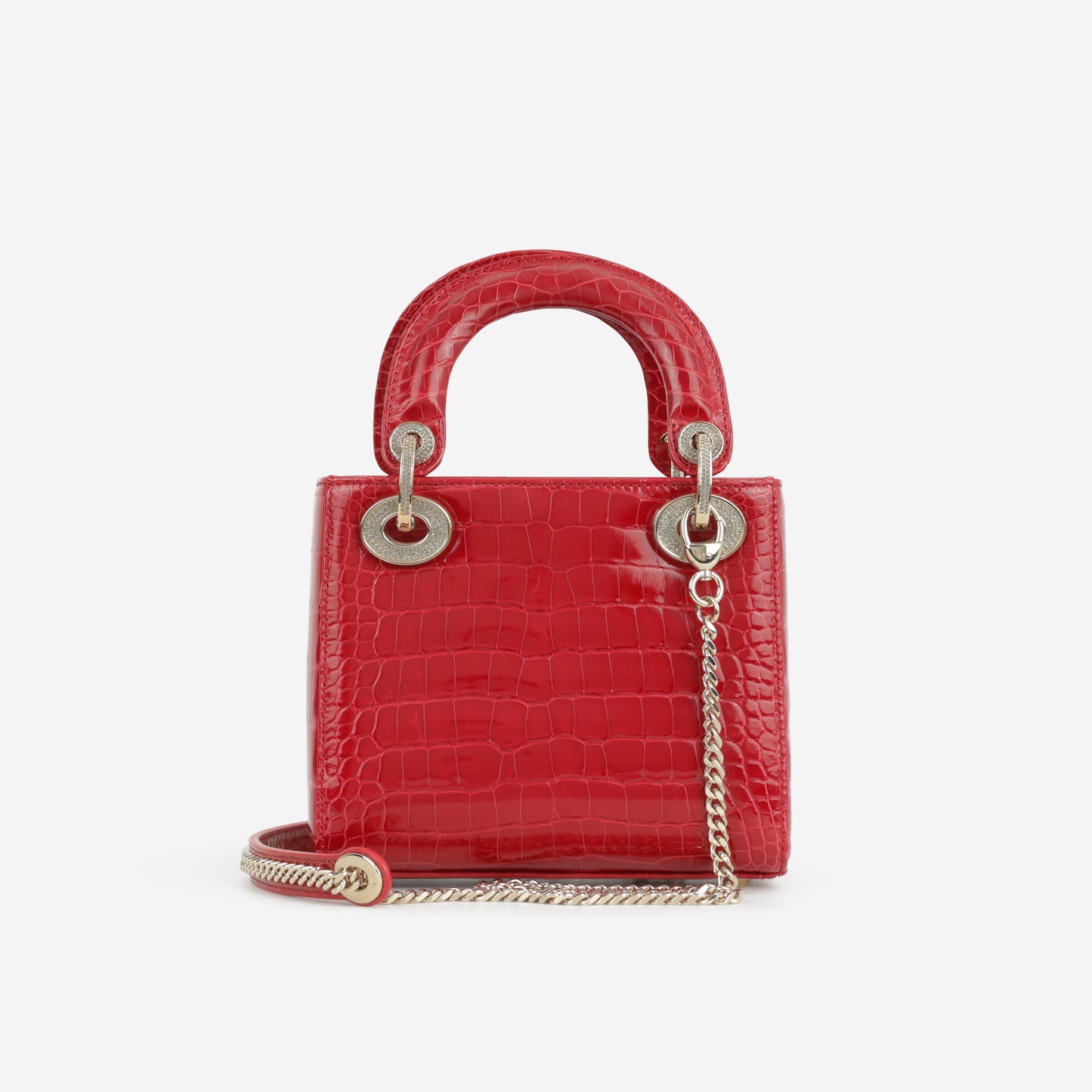 Mini Lady Dior - Red Alligator | Champagne Gold Hardware