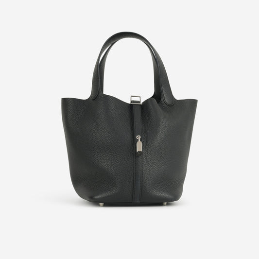 Hermès Picotin 22 - Black Clemence | Palladium Hardware